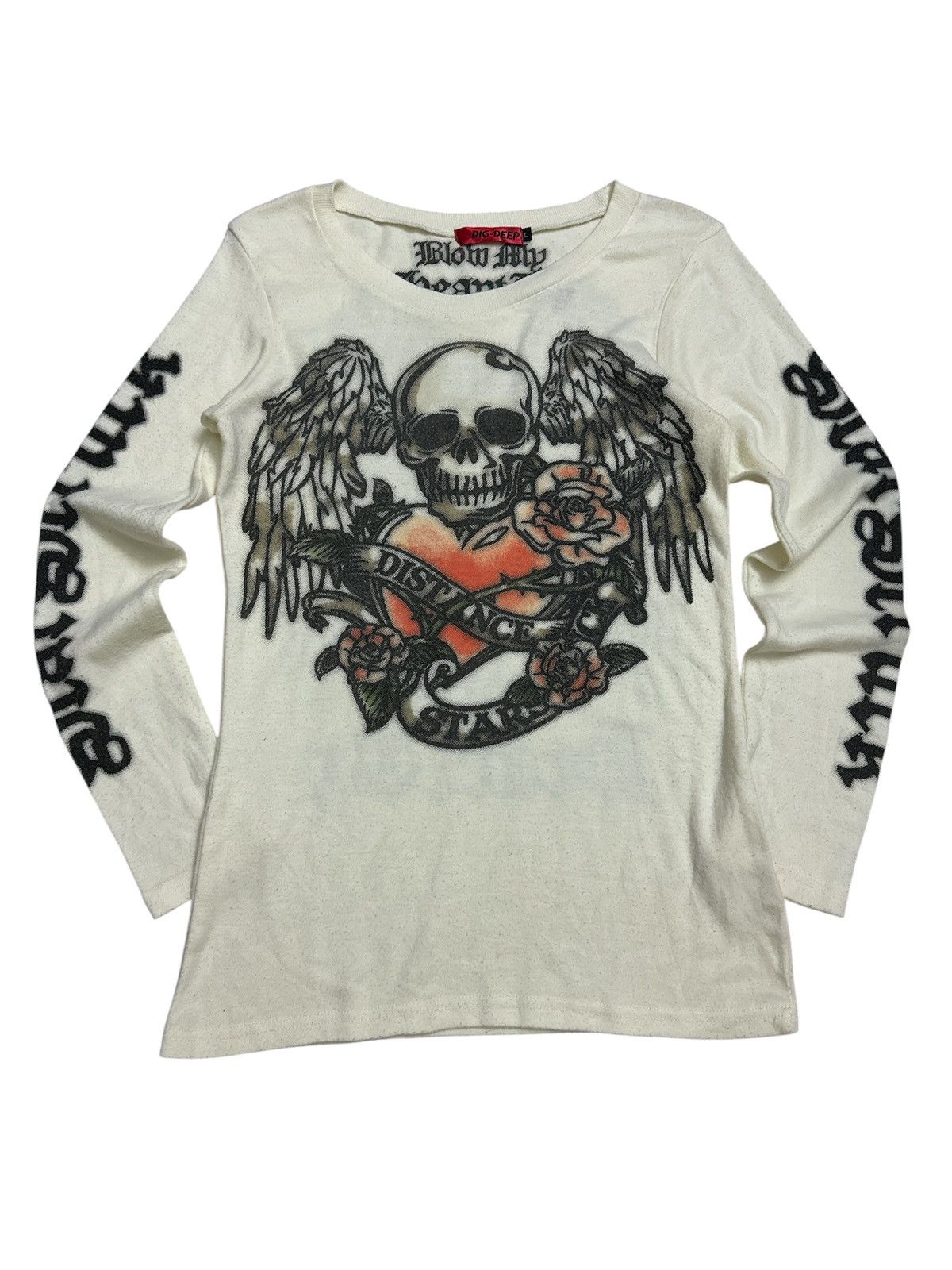 GOA 2000 Dig Deep Poem Skull Y2K Lgb Rick Owens Goa T Shirt Size L / US 10 / IT 46 - 1 Thumbnail