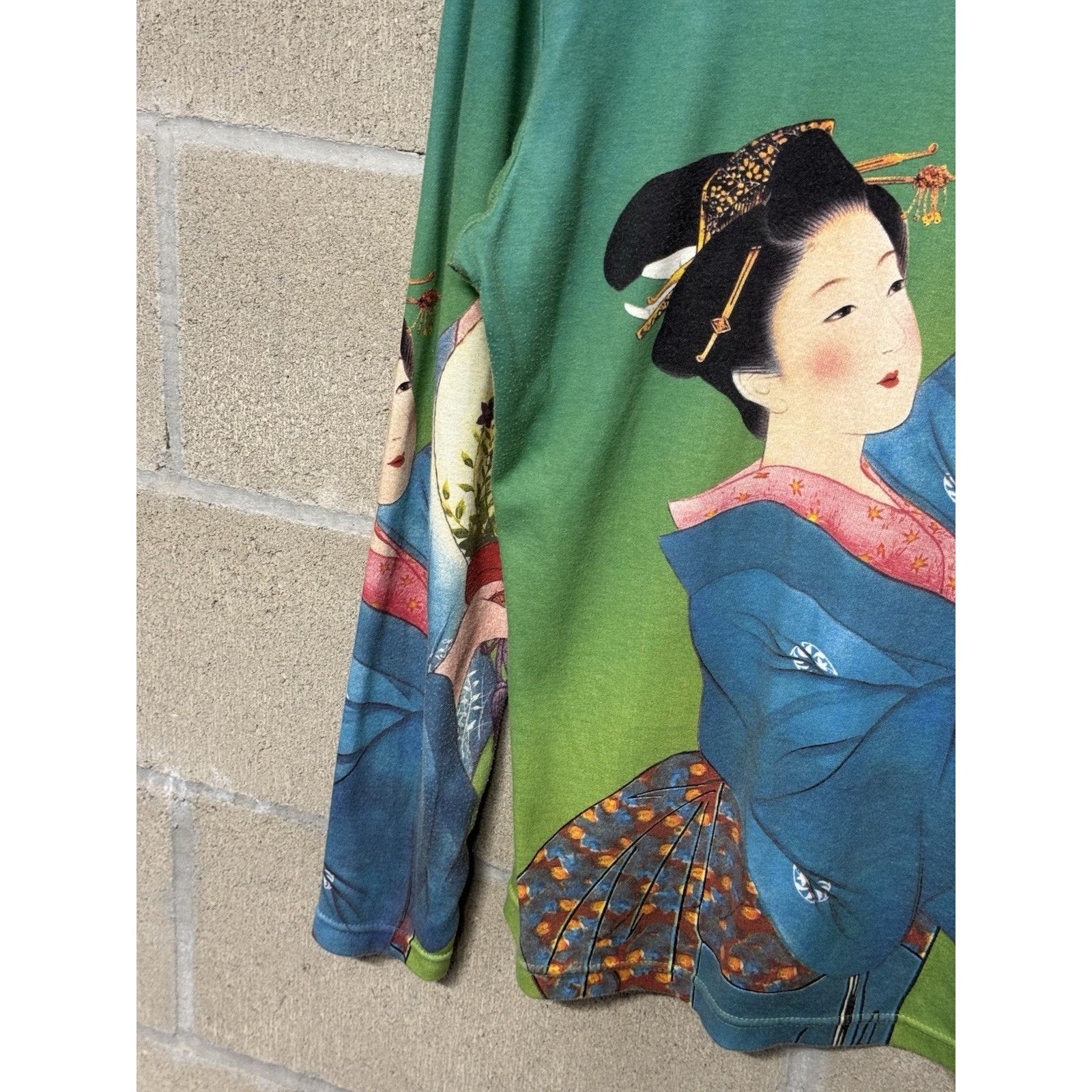 Vintage Vintage Y2K Geisha Lantern Aop Microfiber Blend Top xl women Size XL / US 12-14 / IT 48-50 - 4 Thumbnail