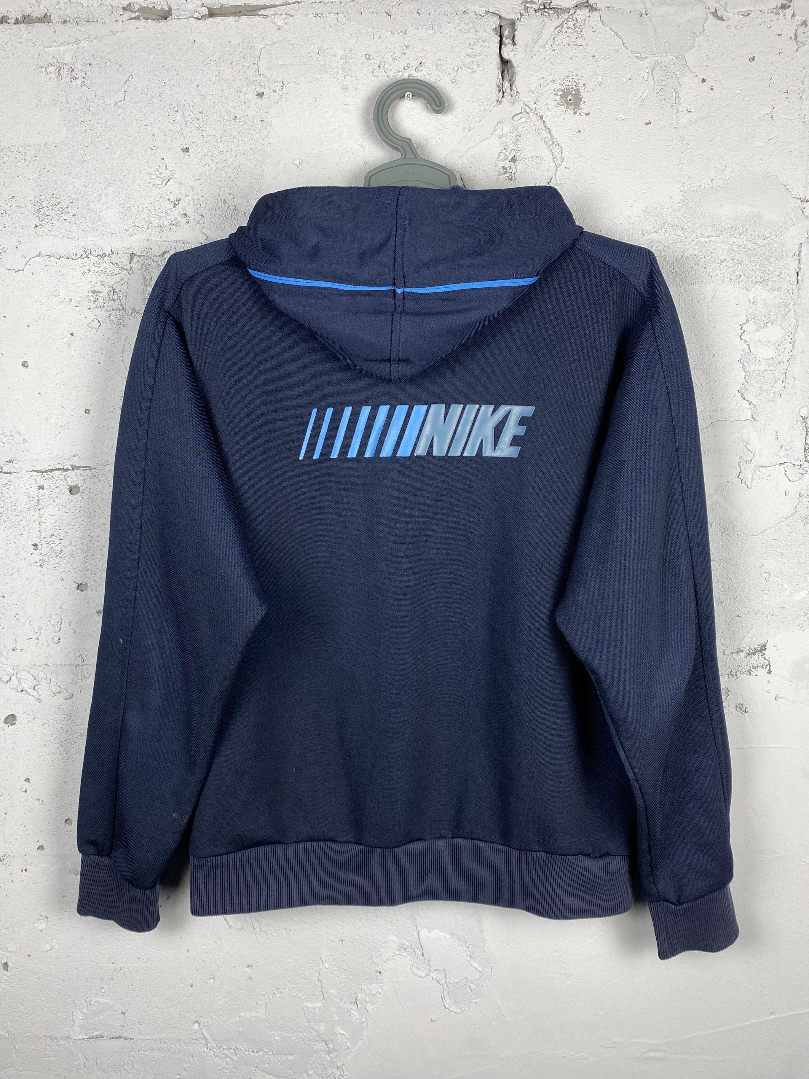 Nike × Vintage Vintage Y2K Big Logo Rare Baggy Zip Up Hoodie 90s Size US M / EU 48-50 / 2 - 1 Thumbnail