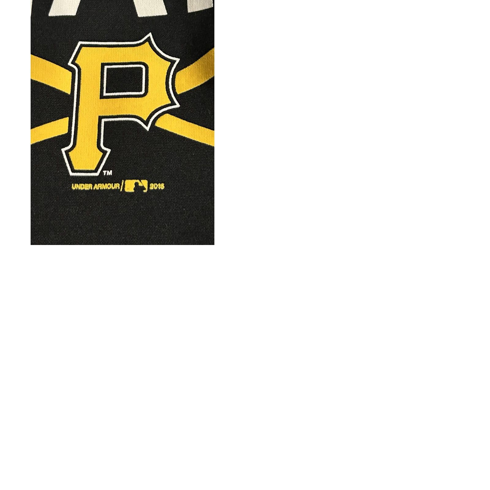 Under Armour Pittsburgh Pirates Under Armour Hoodie Adult Medium Black Drawstring Hooded Zip Pullover Logo MLB Branded Worn 2015 Size US M / EU 48-50 / 2 - 12 Thumbnail