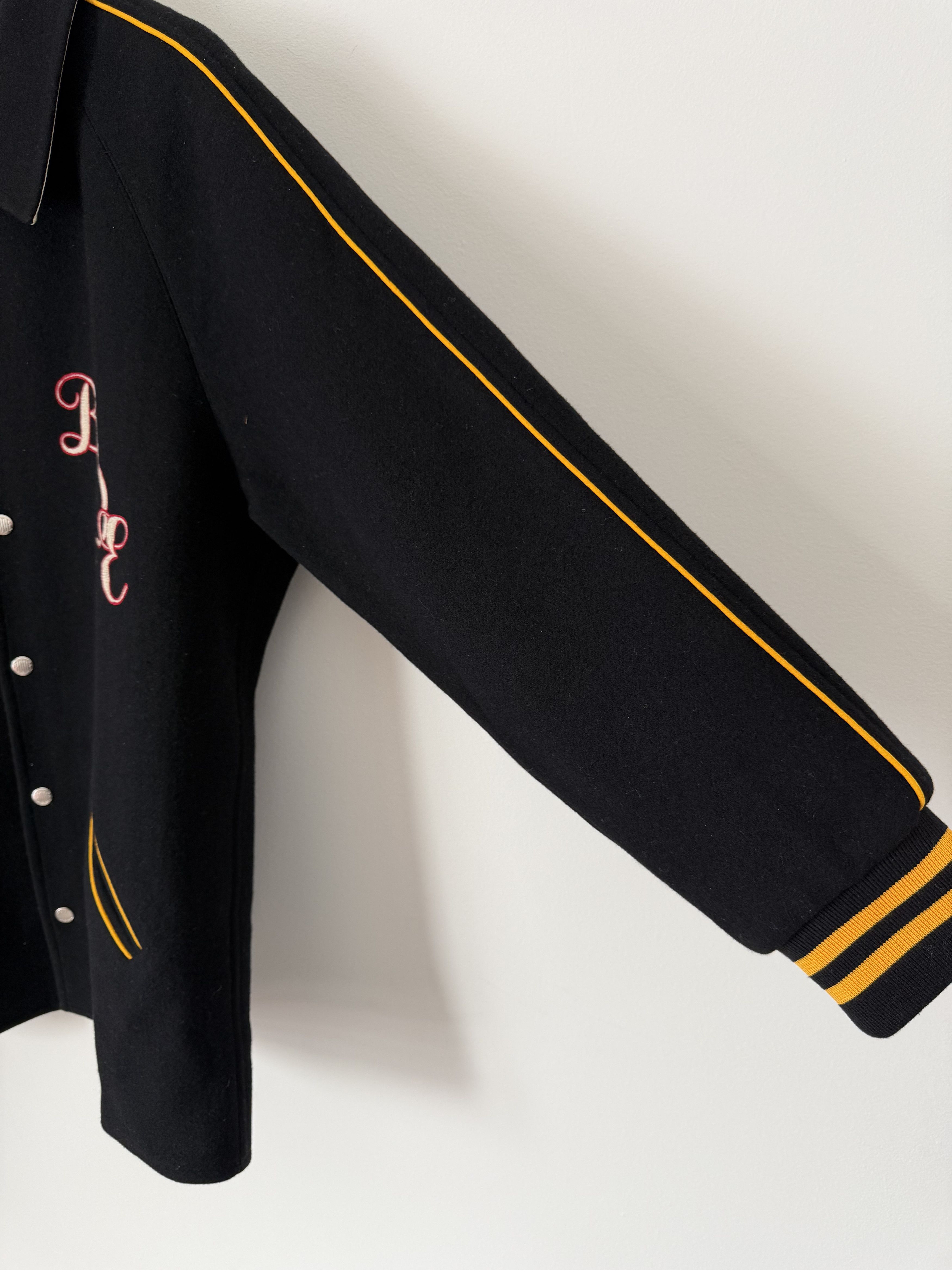 Bode Bode Monogram Snap Reversible Jacket in Black Cream Size US L / EU 52-54 / 3 - 5 Thumbnail