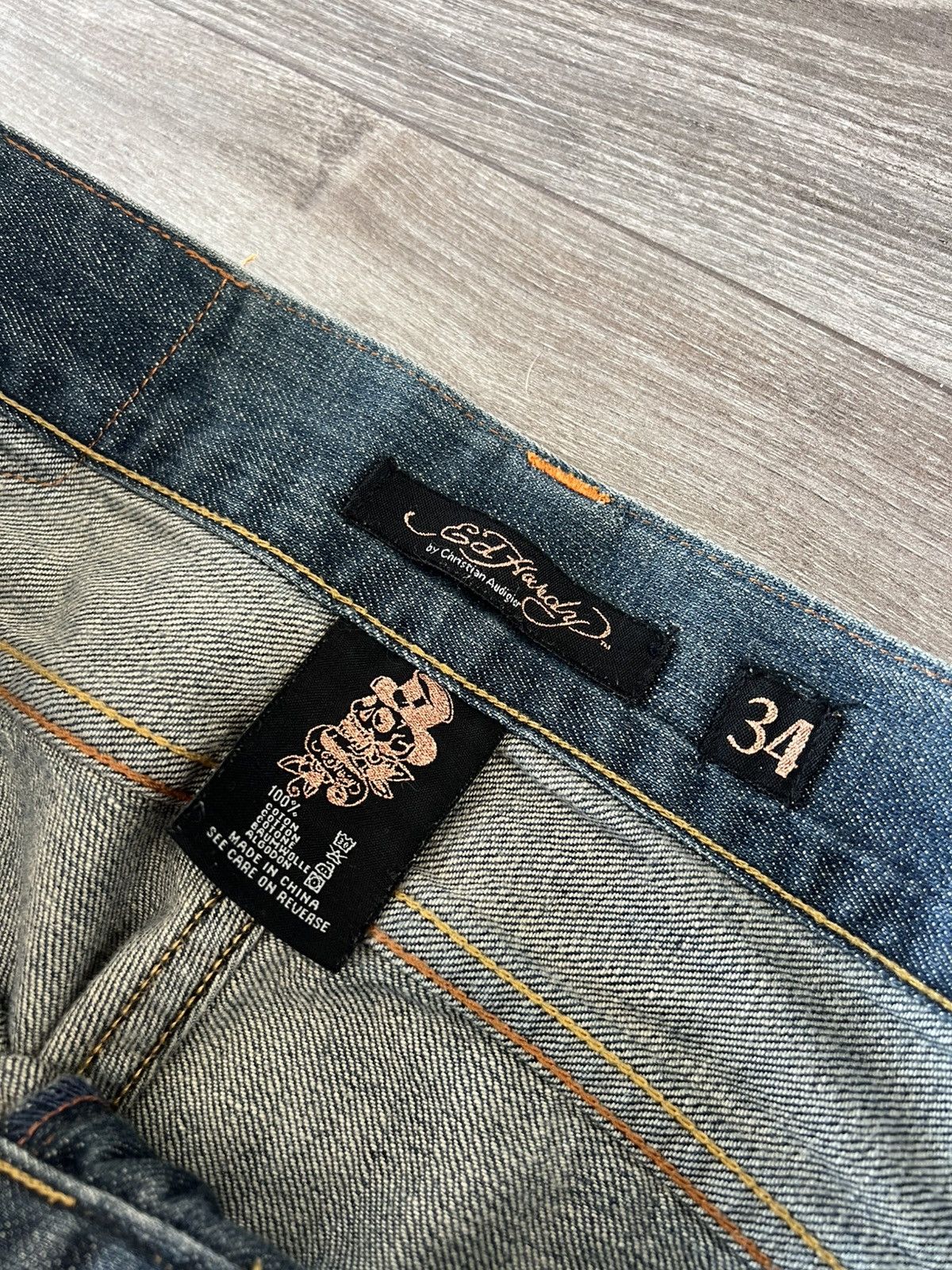 Ed Hardy Ed Hardy Avant Garde Loose Japan Style Distressed Jeans Size US 34 / EU 50 - 22 Thumbnail