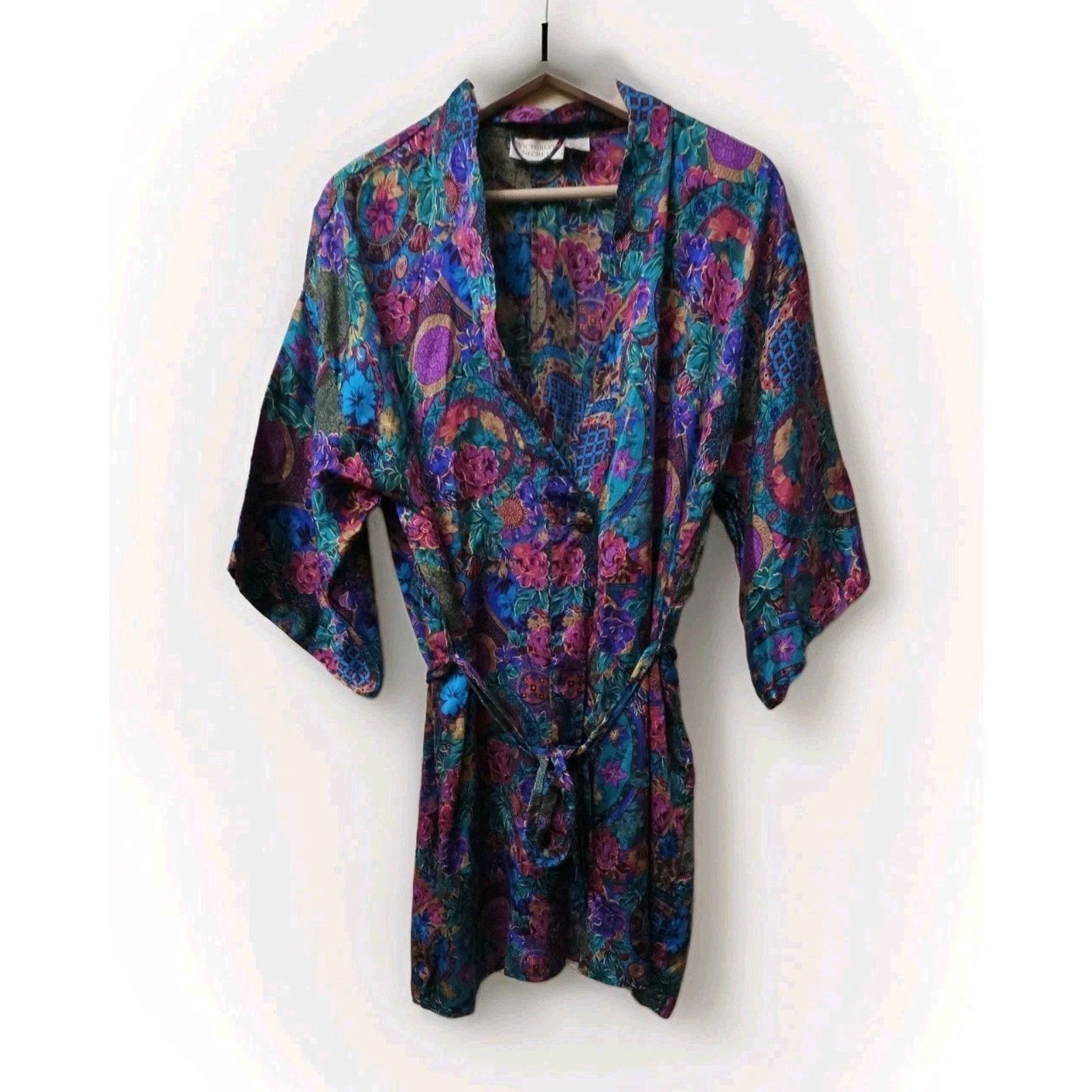 Victoria's Secret Vtg Victoria's Secret Kimono Robe 100% Silk Gold Label Size S / US 4 / IT 40 - 5 Thumbnail