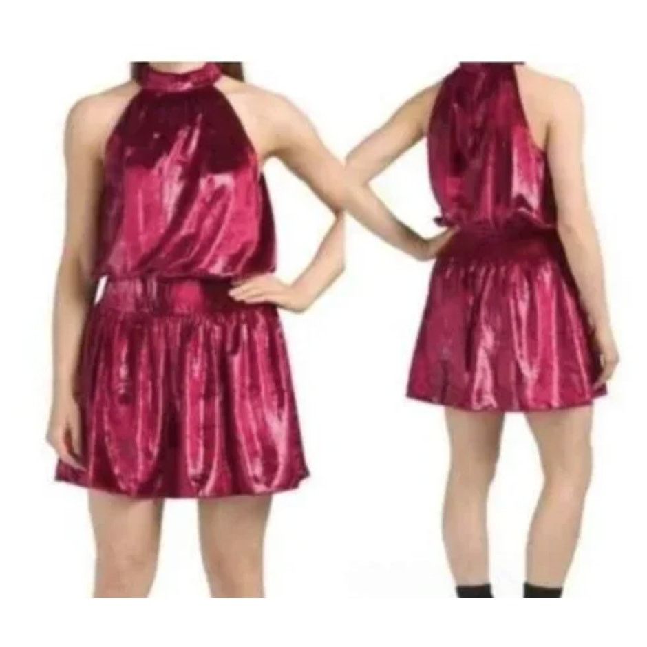 Ramy Brook Ramy Brook Women Ellin Velvet Halter Neck Mini Dress Size M / US 6-8 / IT 42-44 - 7 Thumbnail