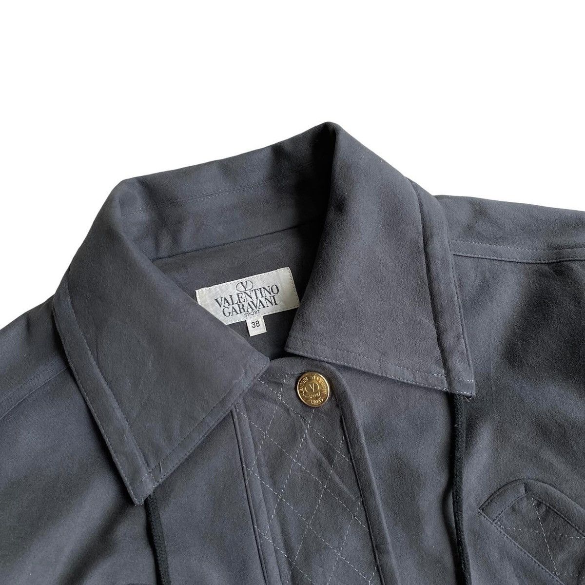 Valentino Valentino Garavani suede coat jacket dark steel grey outer Size US M / EU 48-50 / 2 - 3 Thumbnail