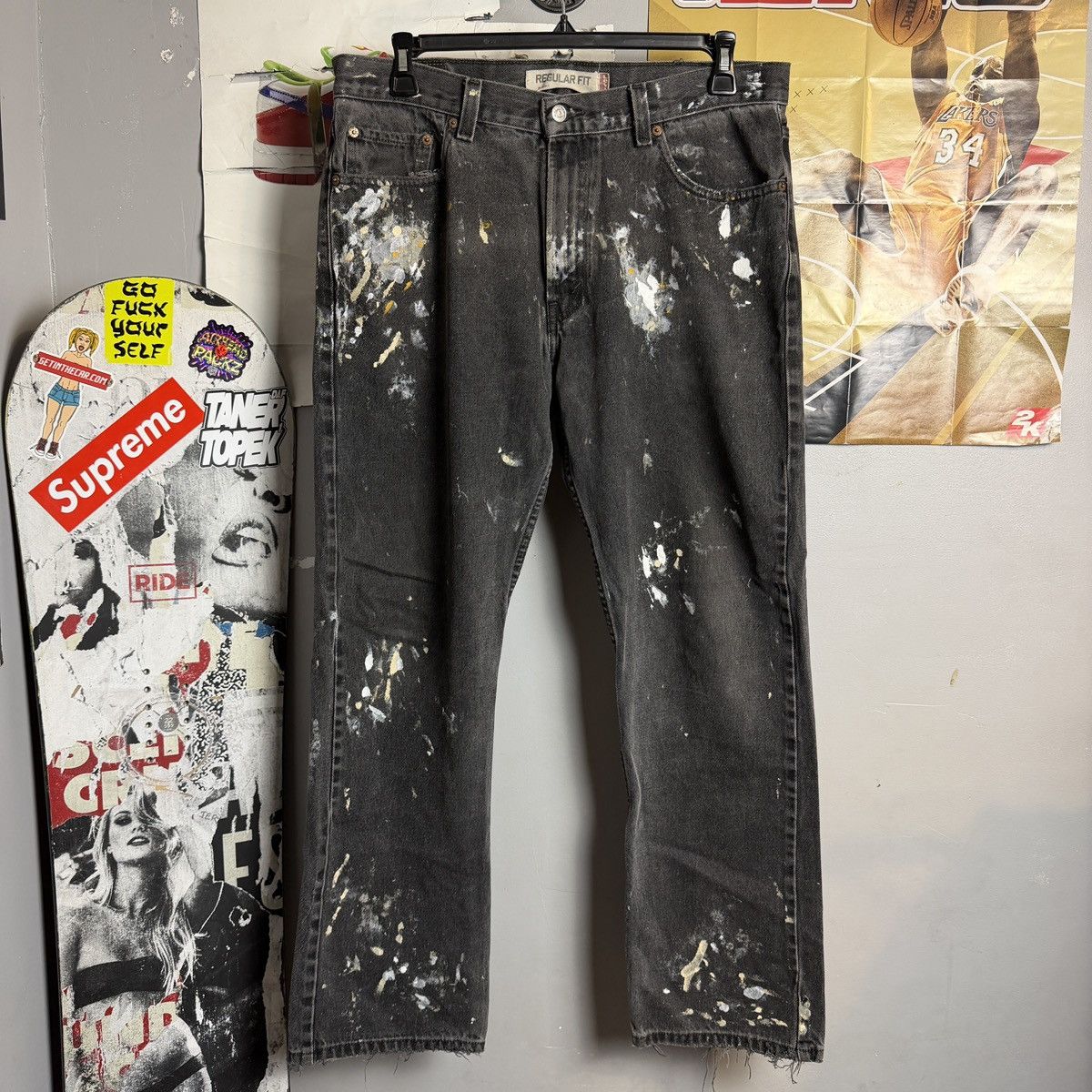 Levi's Paint splattered levis 505 Size US 36 / EU 52 - 1 Thumbnail