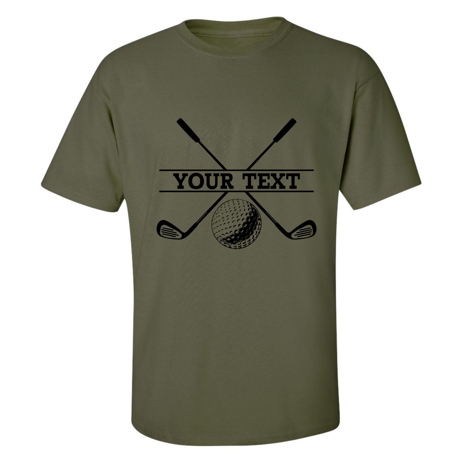 Gildan Personalized Golf Ball Crossed Clubs YOUR NAME T-Shirt Size US L / EU 52-54 / 3 - 6 Thumbnail