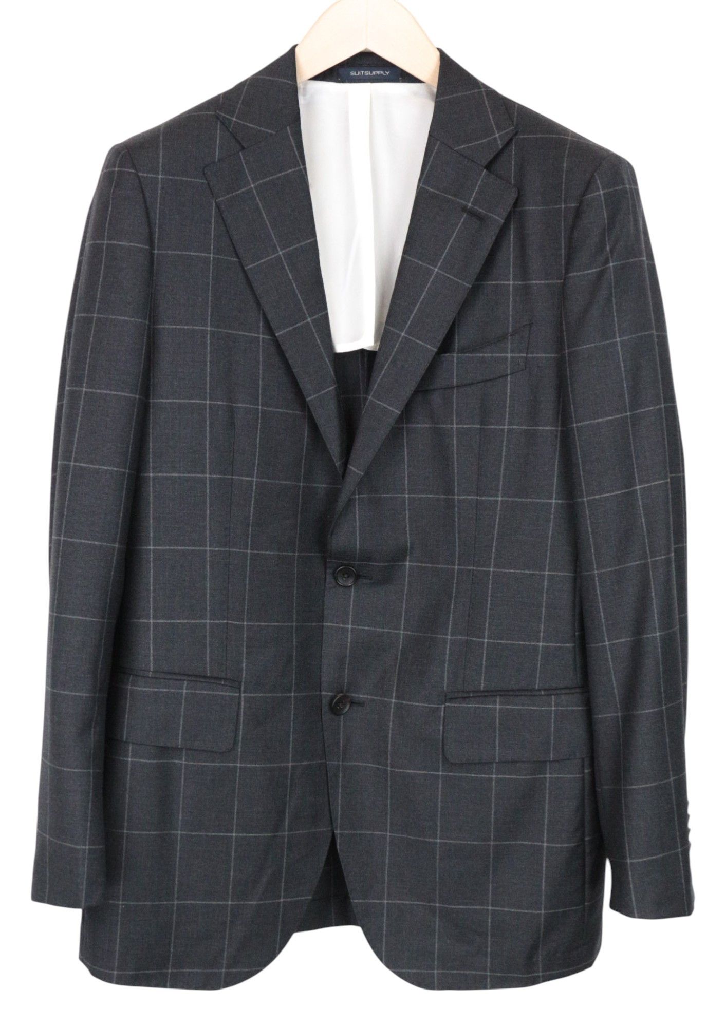 Suitsupply LA SPALLA UK38R Grey Wool 2 Piece Suit 67989 Size 38R - 2 Thumbnail