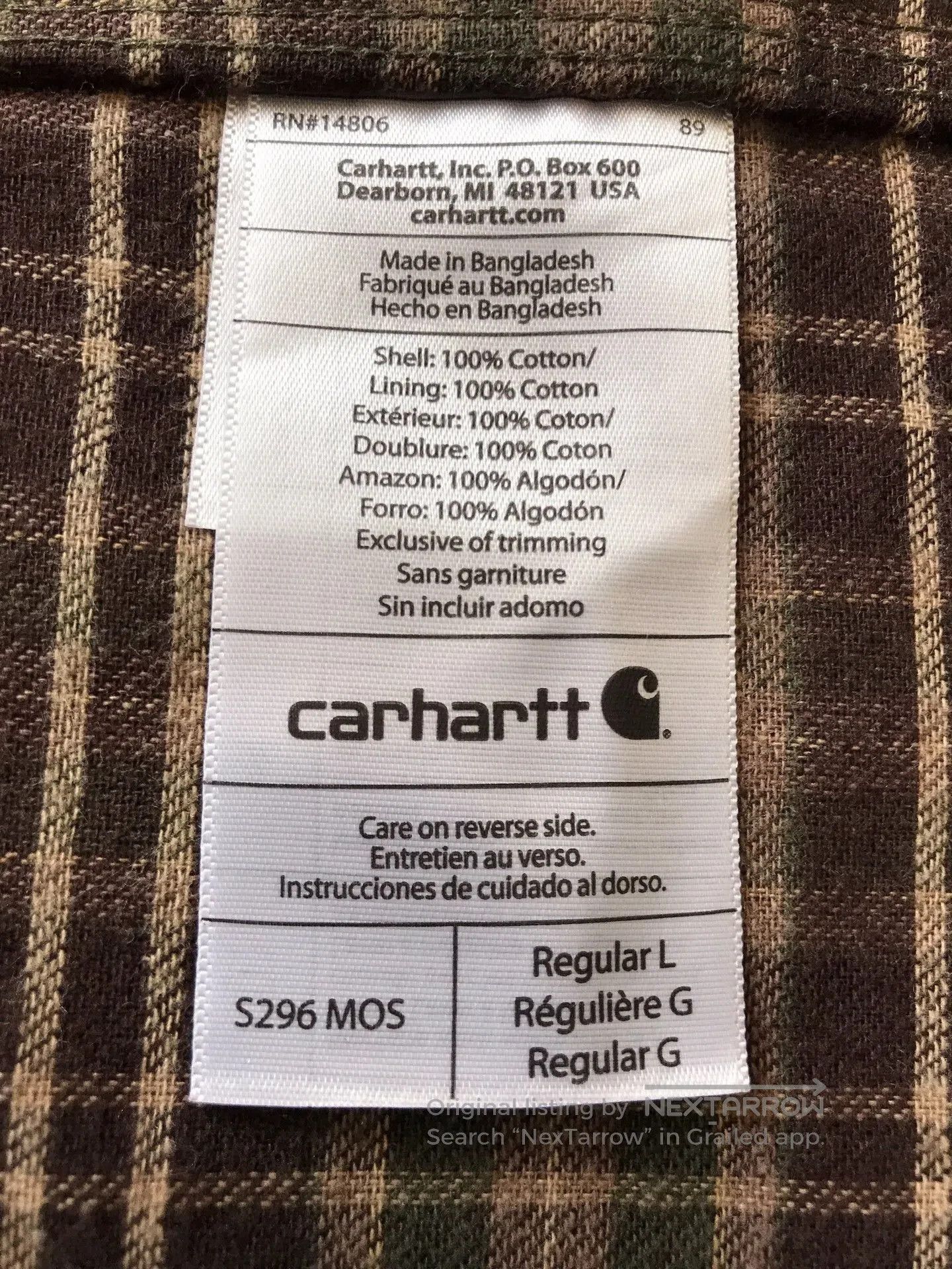 Carhartt Carhartt S296 Moss Green Work Shirt Jacket. Size US L / EU 52-54 / 3 - 8 Thumbnail