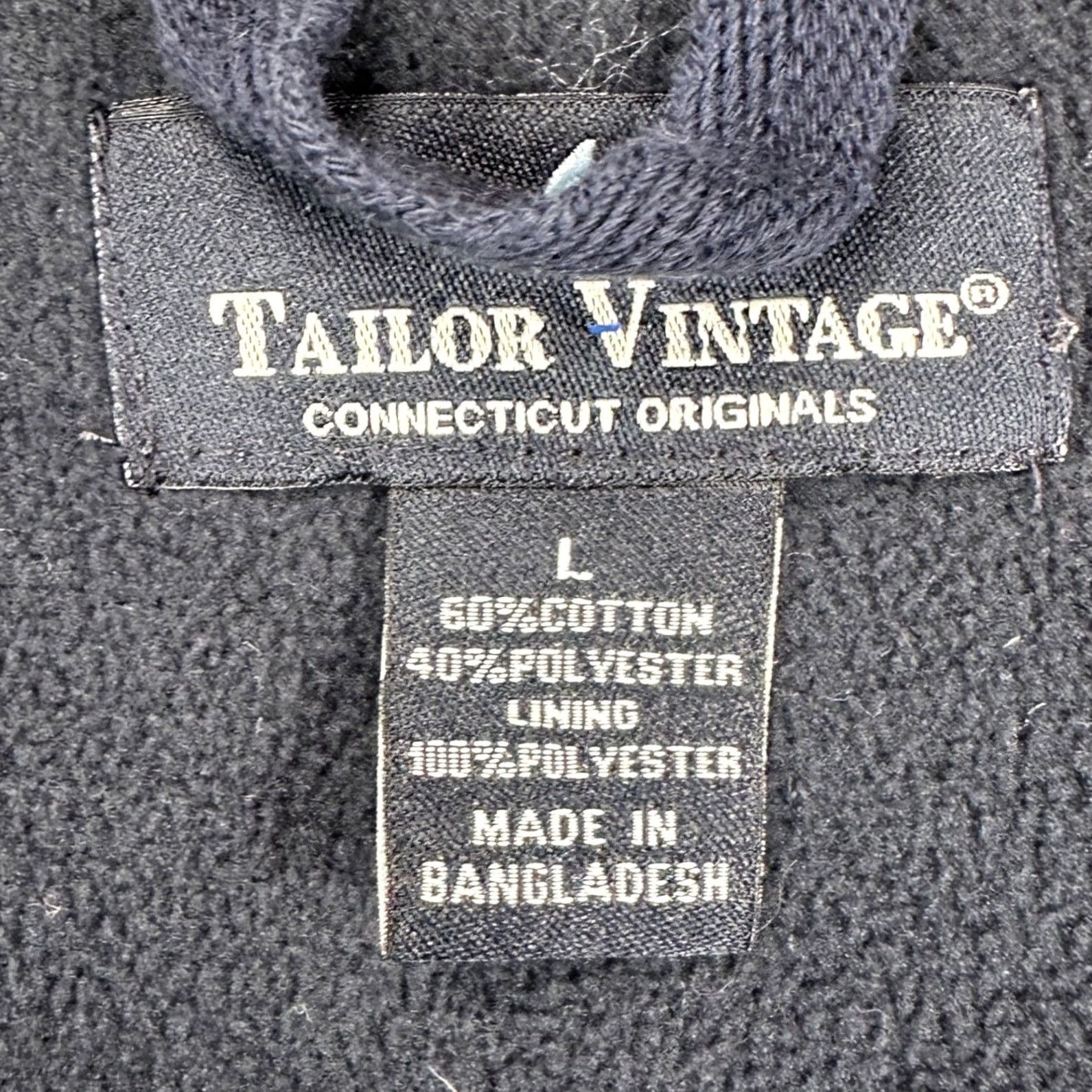 Vintage Tailor Vintage Full Zip Jacket Mens Large Dark Grey Fleece Lined Pockets Winter Outdoor Casual Clothing Size US L / EU 52-54 / 3 - 6 Thumbnail