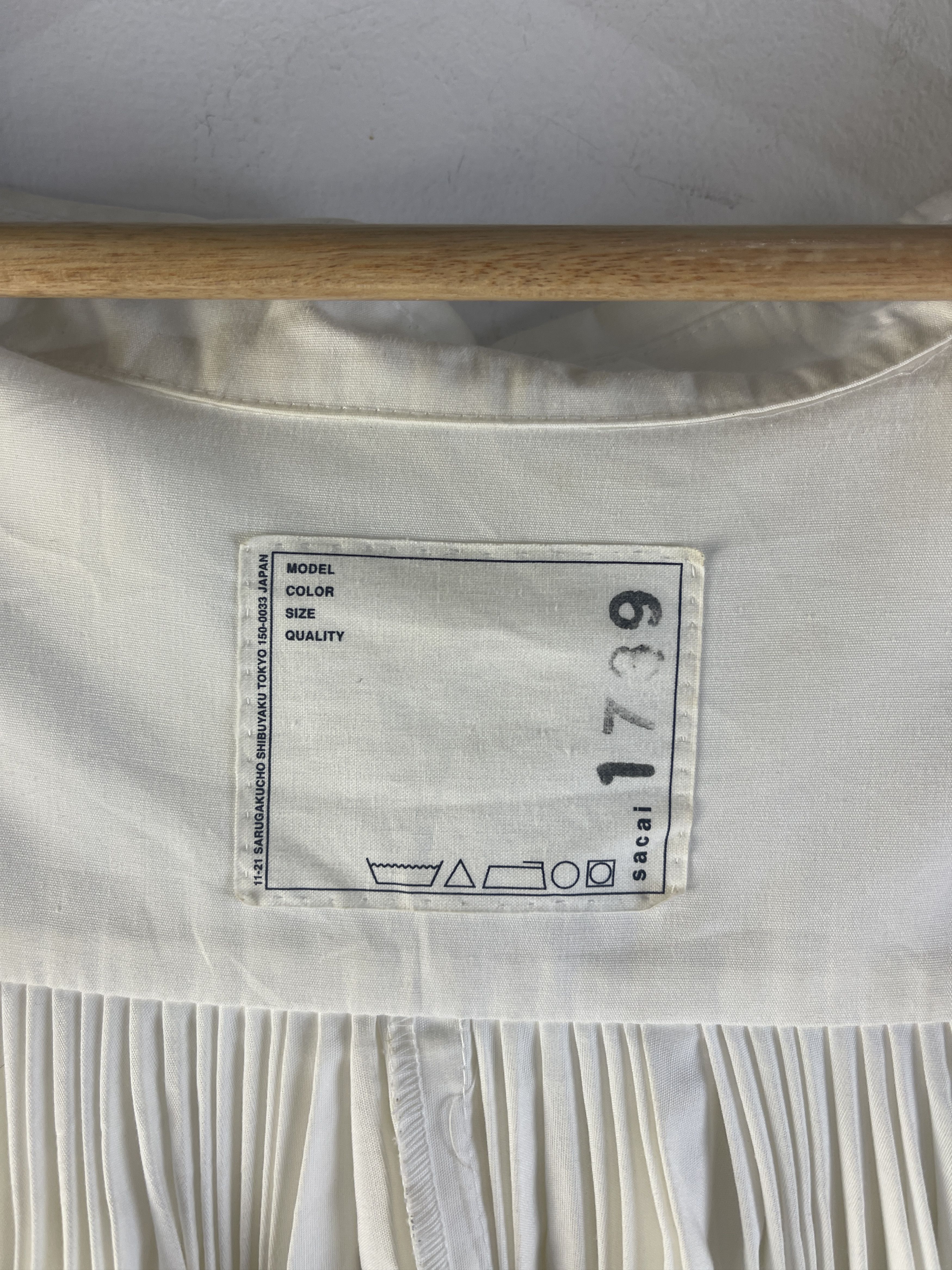 Sacai Sacai Pleated Back Cardigan Hybrid Knit Shirt Japan Designer Size US S / EU 44-46 / 1 - 18 Thumbnail