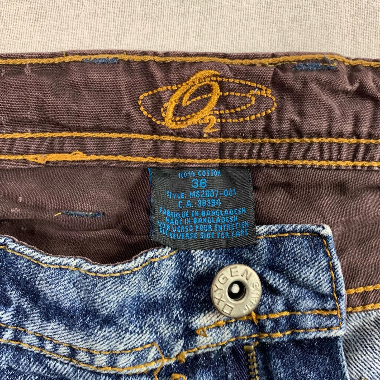 Vintage Blue Oxygen O2 Baggy Wide leg Jeans - 36 - Y2K