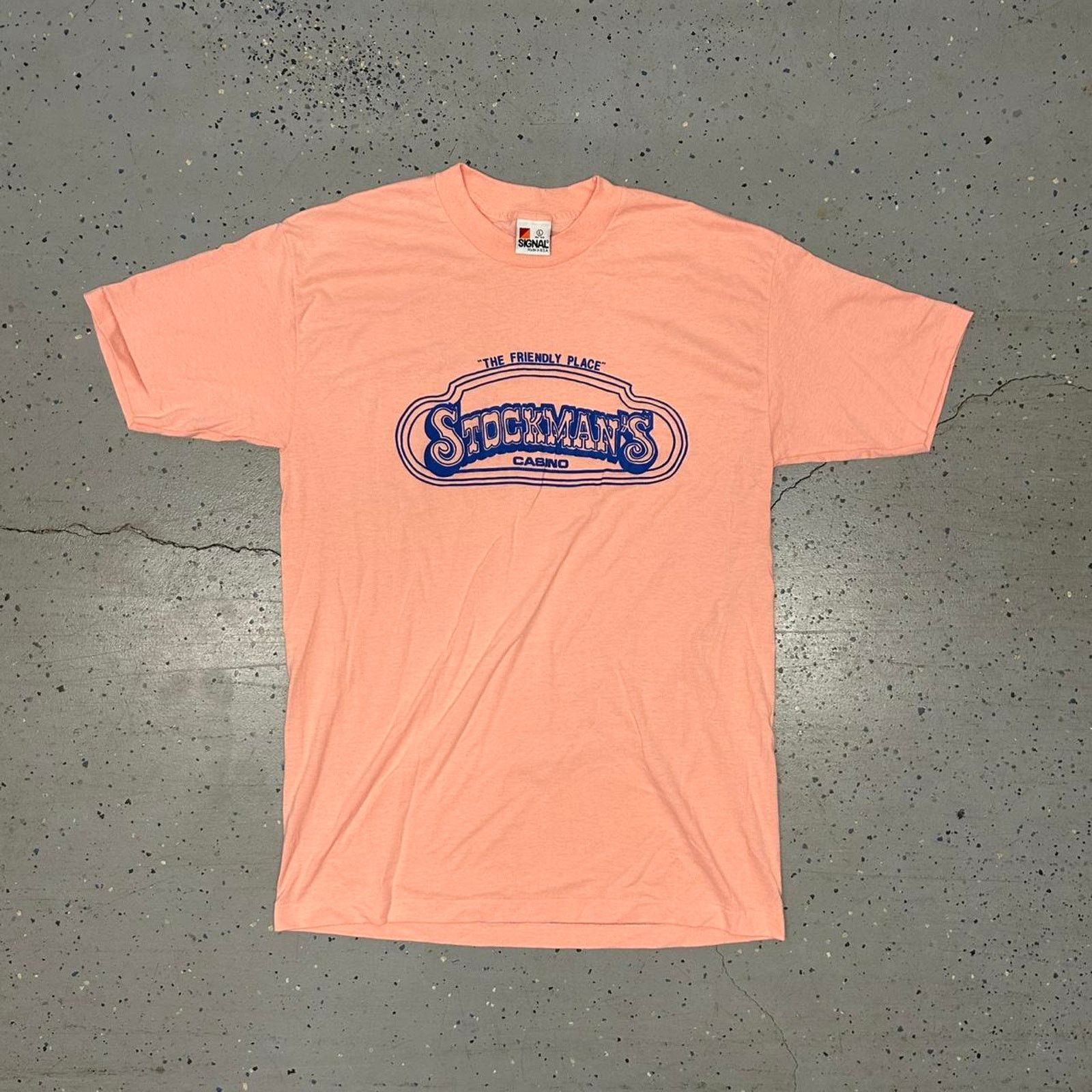 Other VTG 90s Peach Stockman's Casino graphic tee Size L / US 10 / IT 46 - 1 Thumbnail