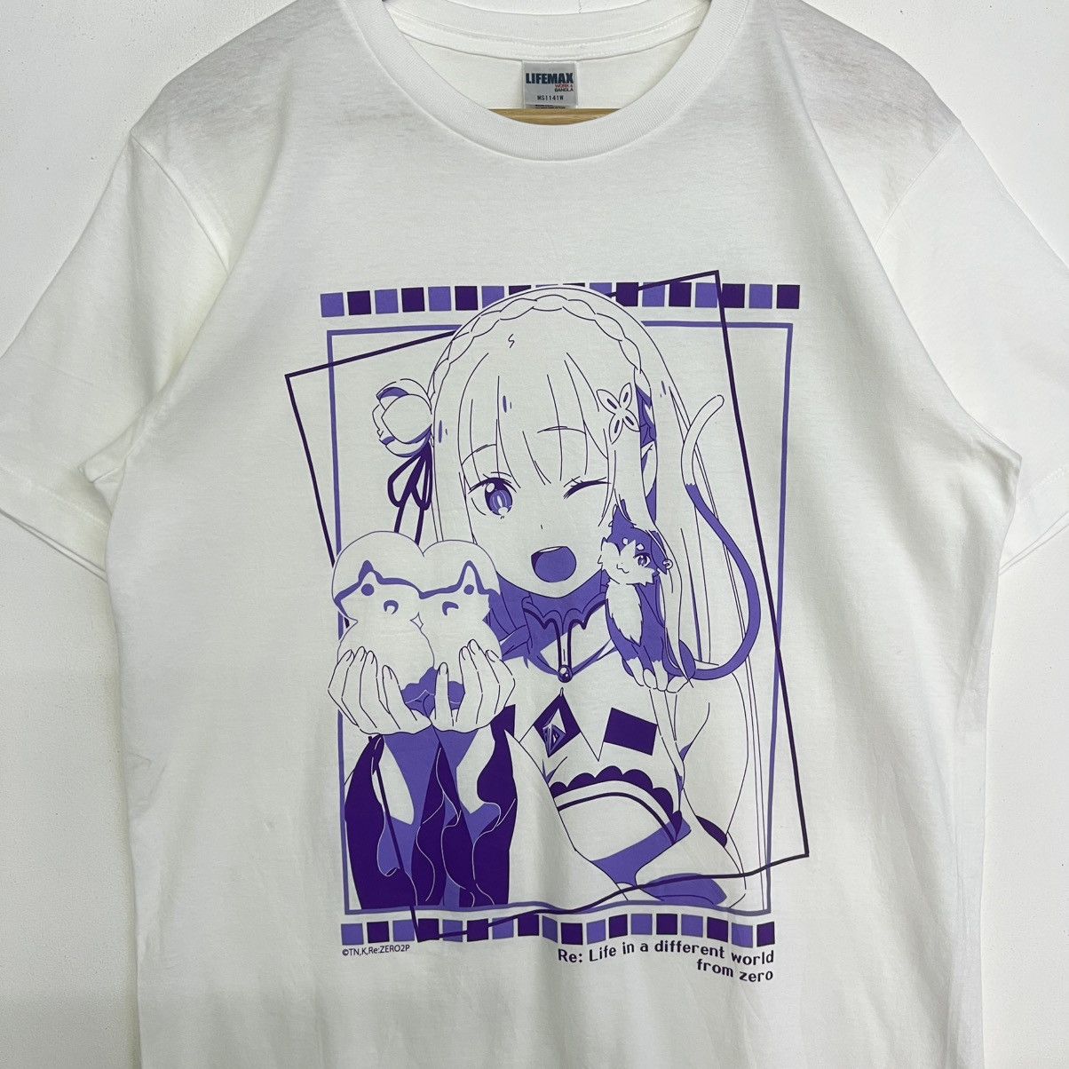 Anime Re: Zero Anime X LIFEMAX Emilia Character Tshirt Size US L / EU 52-54 / 3 - 2 Thumbnail
