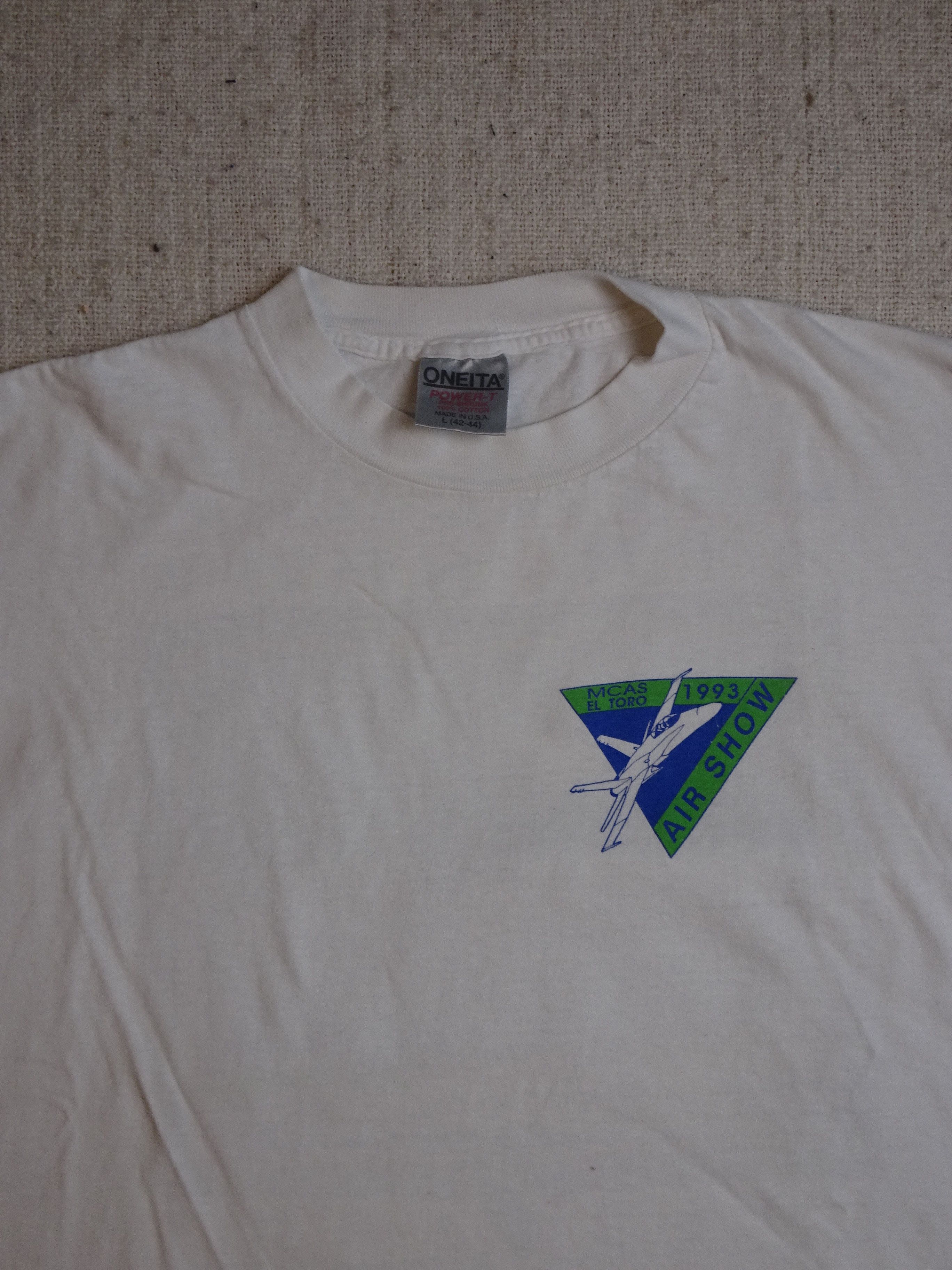Vintage Vtg '96 MCAS El Toro Air Show Single Stitch Graphic Tee Rare Size US L / EU 52-54 / 3 - 4 Thumbnail