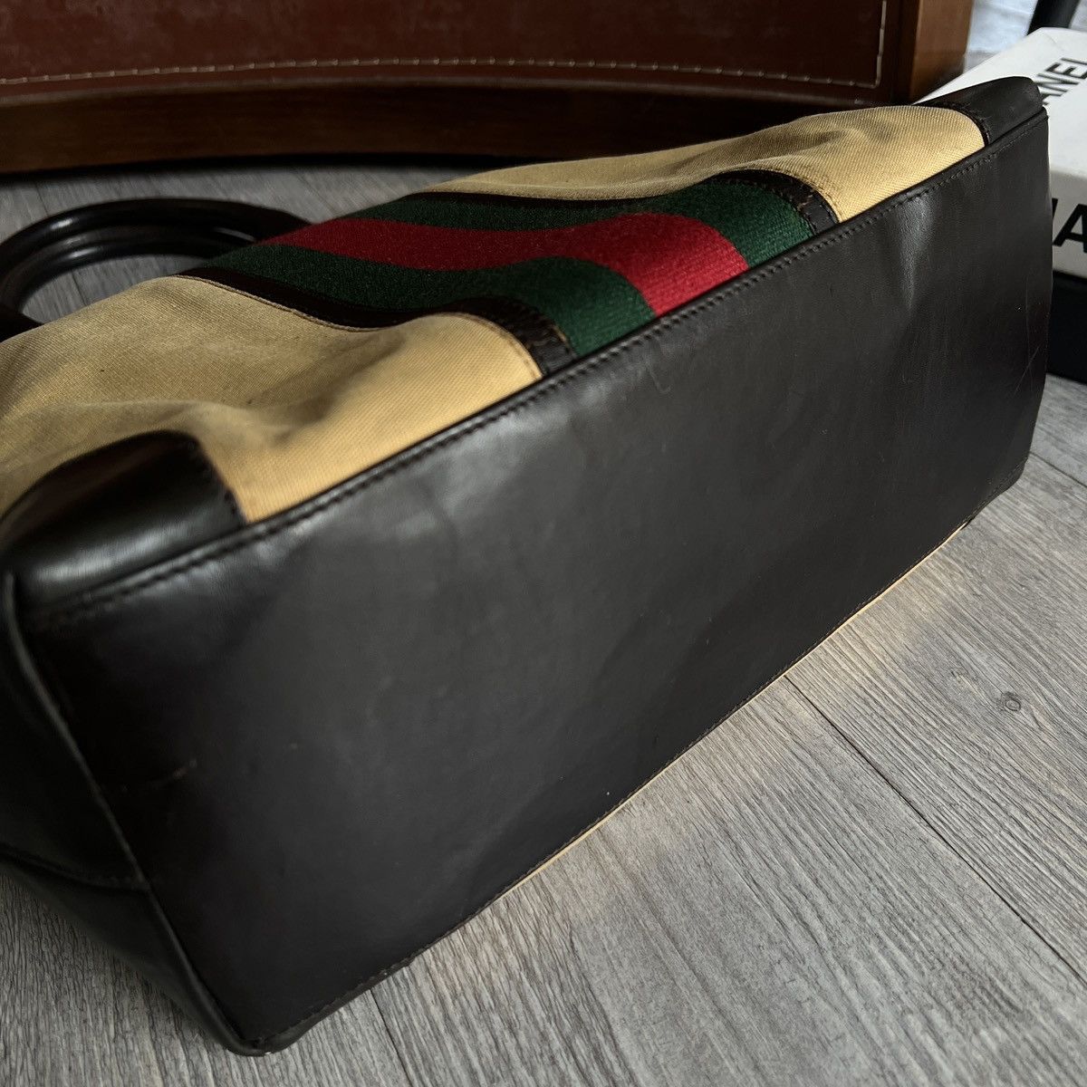 Gucci × Vintage Authentic Gucci web tote bag vintage Size ONE SIZE - 3 Thumbnail