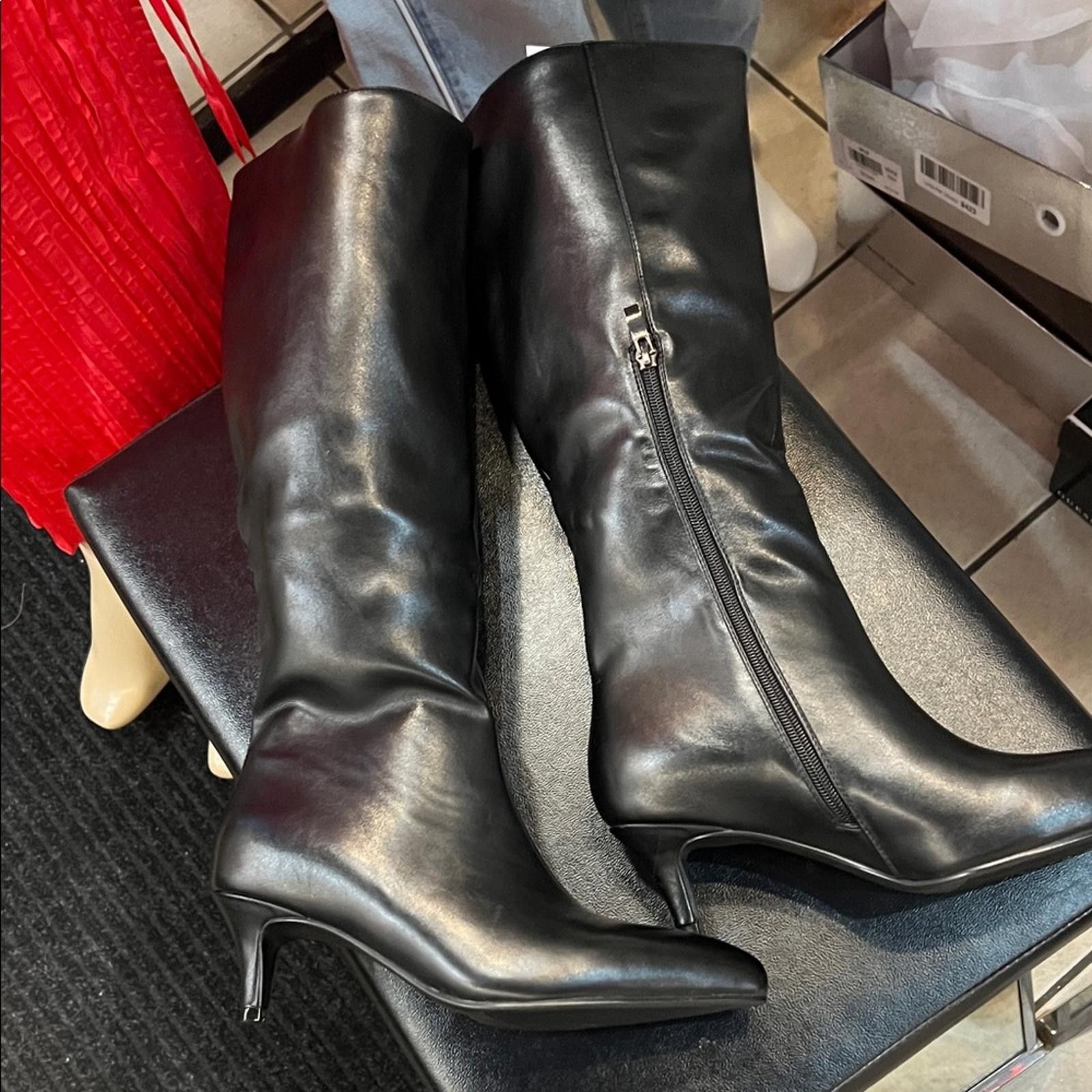 Other Elegant Black Knee-High Women's Boots Size US 7.5 / IT 37.5 - 6 Thumbnail