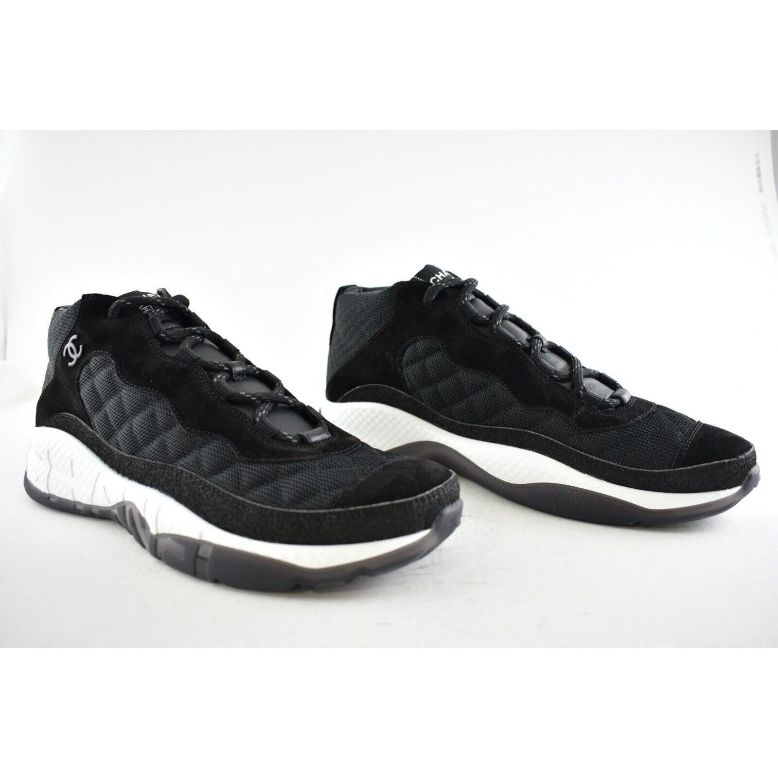Chanel Chanel 21B Mens Logo Lace Up Mid Top Trainer Sneaker 44 11 Size US 11 / EU 44 - 5 Thumbnail