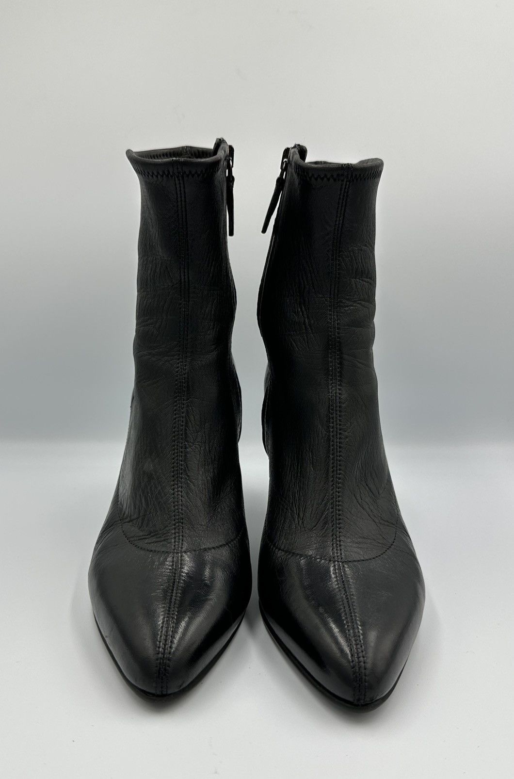 Prada Prada leather Boots with logo embroidery Size US 6 / IT 36 - 4 Thumbnail