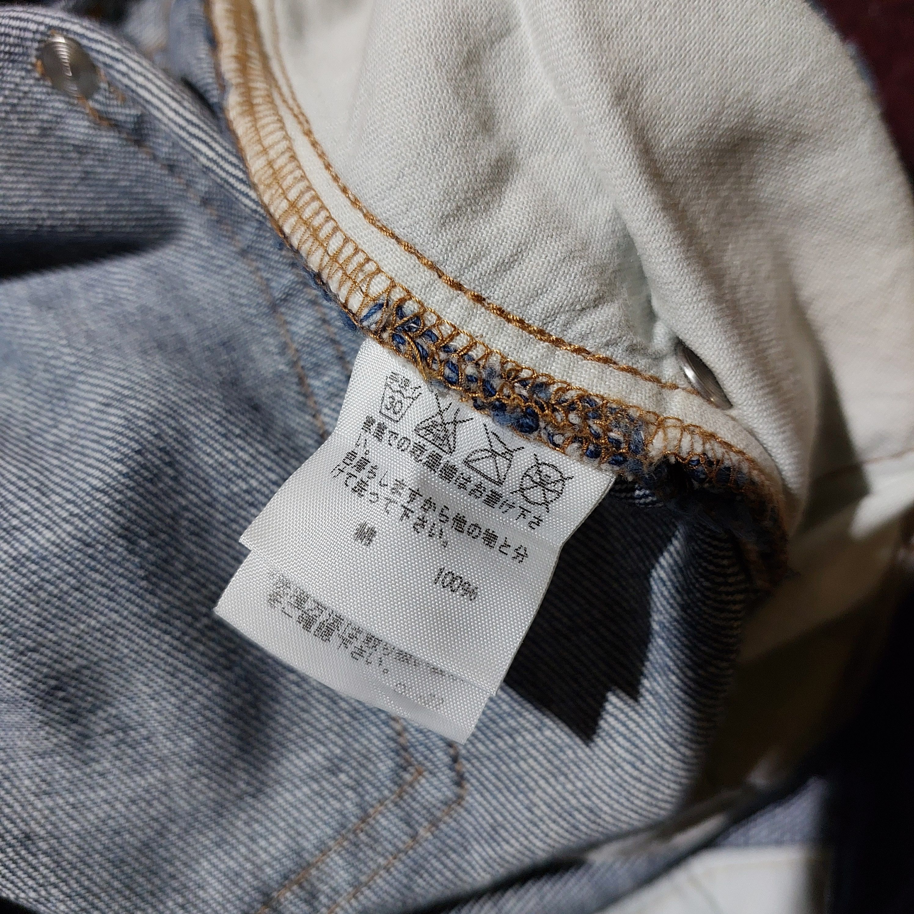 Zucca issey miyake japan blue faded straight jeans