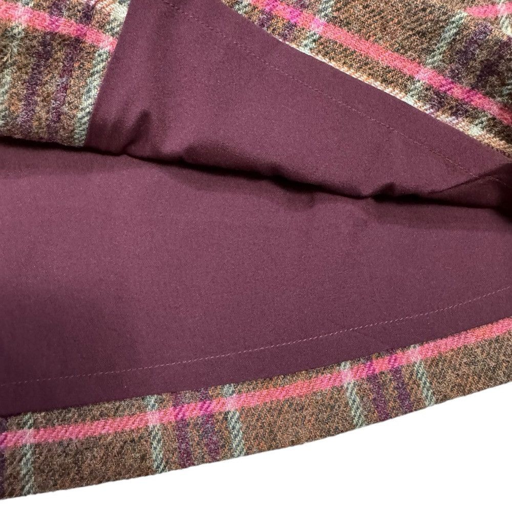 Talbots New Talbots Plaid Wool Blend Front Button Closure Skirt Siz Size 38" / US 16 / IT 52 - 4 Thumbnail