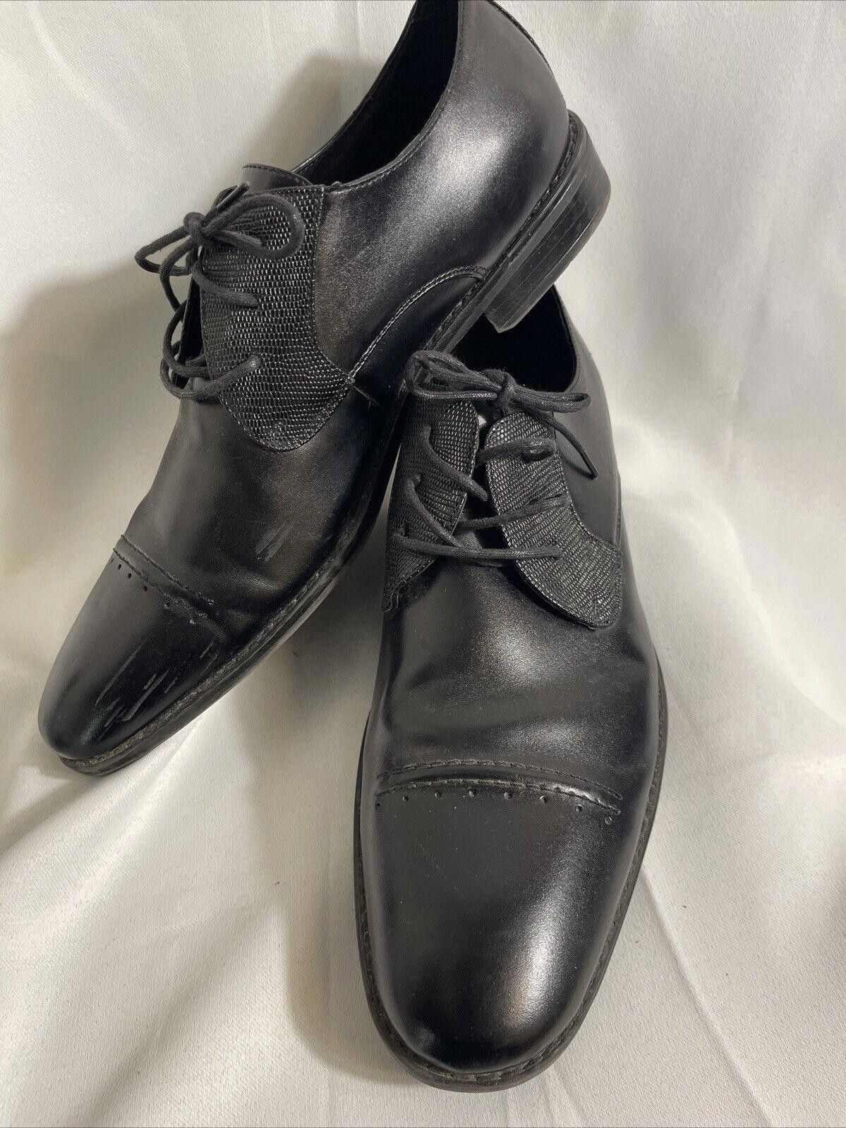 Stacy Adams Stacy Adams Men's Dress Shoes Oxford Black Leather Size 11 Size US 11 / EU 44 - 2 Thumbnail