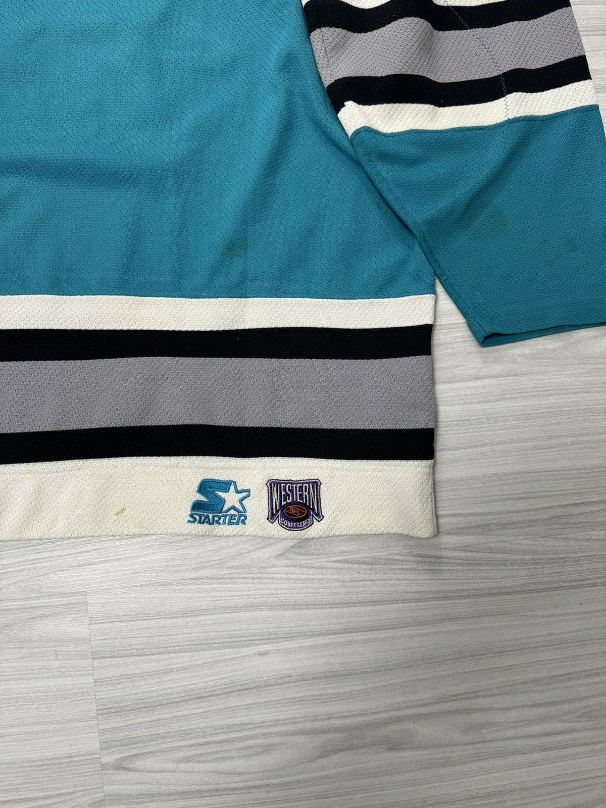 Starter × Vintage Vintage 90s Starter San Jose Sharks Hockey Jersey Size US XL / EU 56 / 4 - 14 Thumbnail