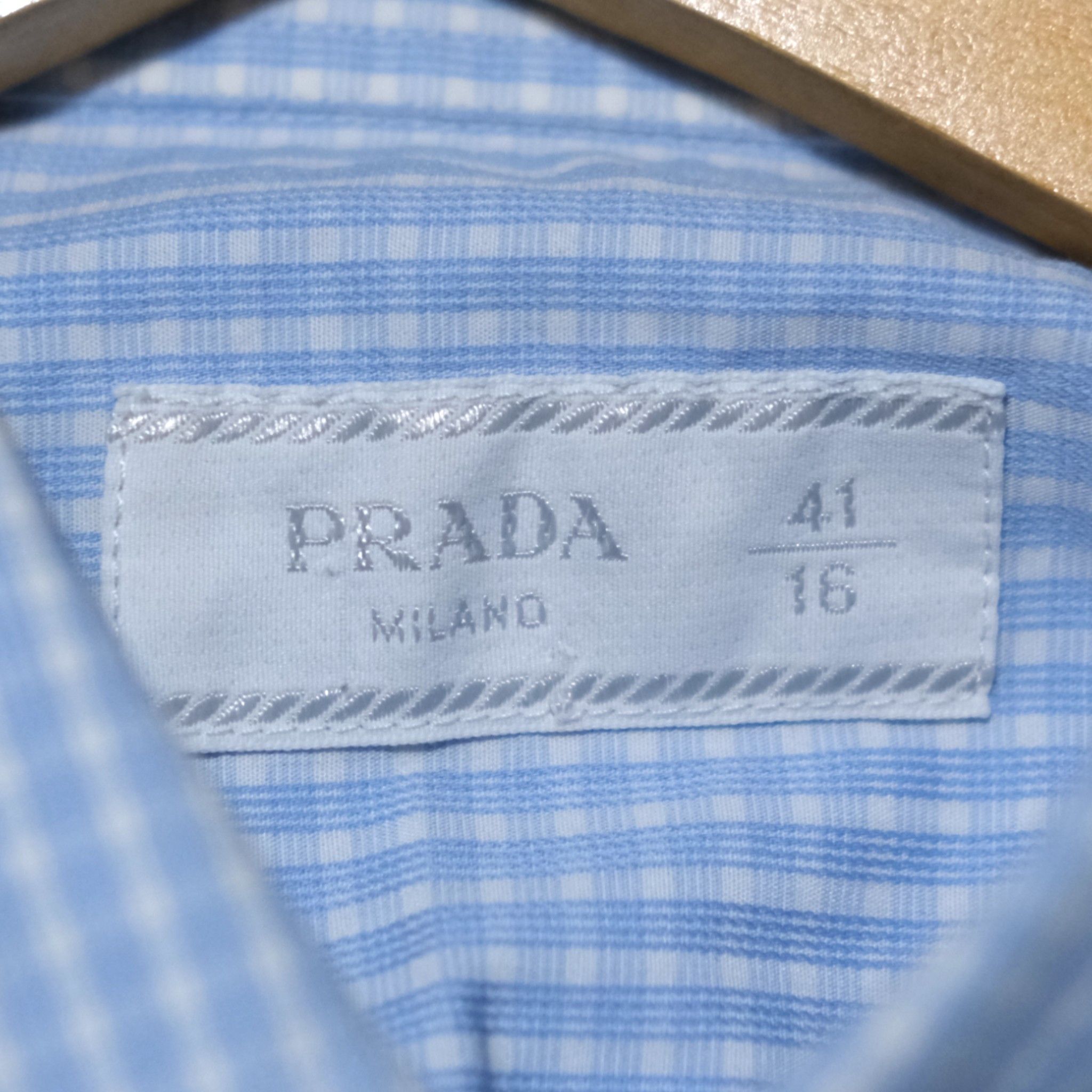 Prada Short Sleeve Button-Up Collar Checkered Shirt Size US M / EU 48-50 / 2 - 5 Thumbnail