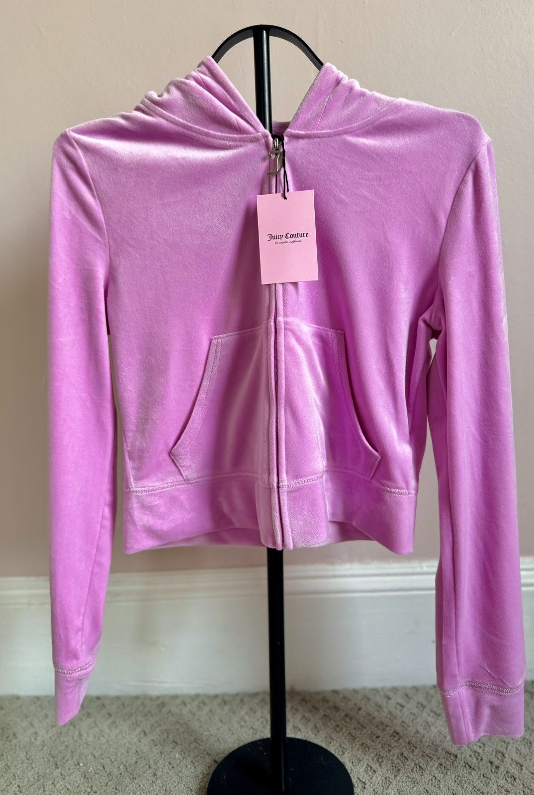Juicy Couture Juicy Couture Pink Velour Hoodie Crown Floral Bloom NWT M Size M / US 6-8 / IT 42-44 - 1 Thumbnail