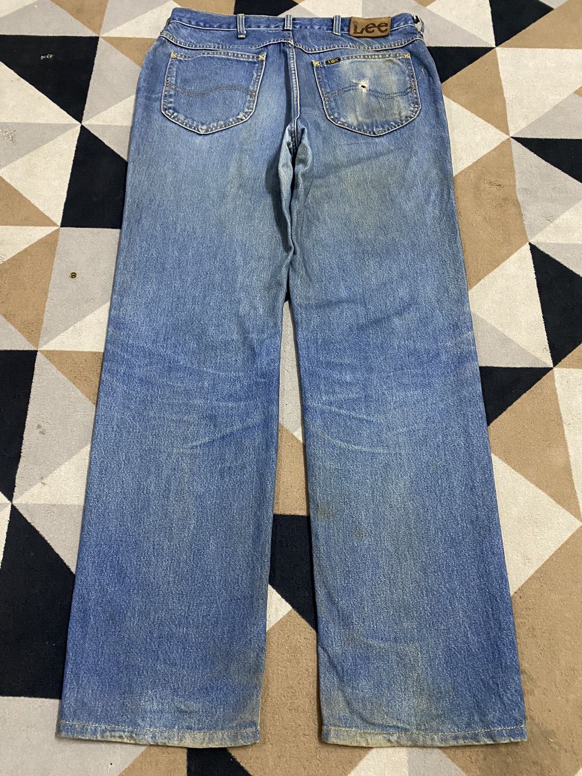 Lee Vintage Lee Mud Wash Distressed Loose Jeans Size US 33 - 2 Thumbnail