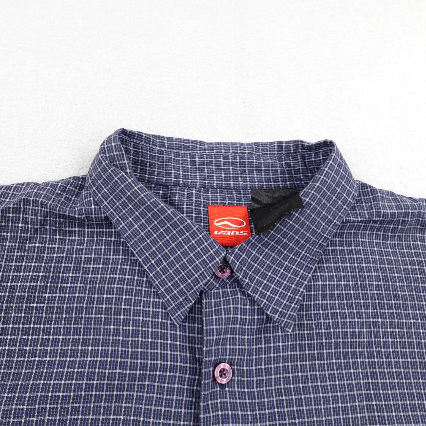 Vans VINTAGE Vans Shirt Mens XL Blue Check Button Up Skateboarding Grunge Y2K Size US XXL / EU 58 / 5 - 2 Thumbnail