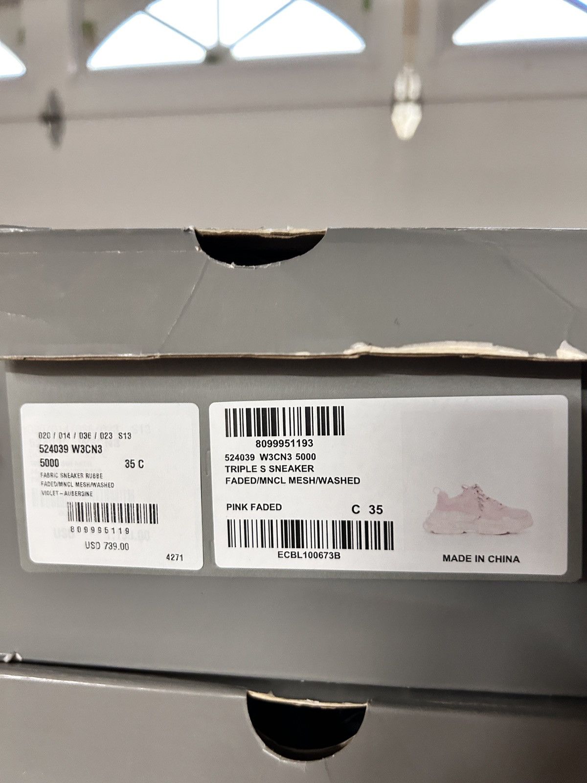 Balenciaga Faded Pink Triple S Size 5US