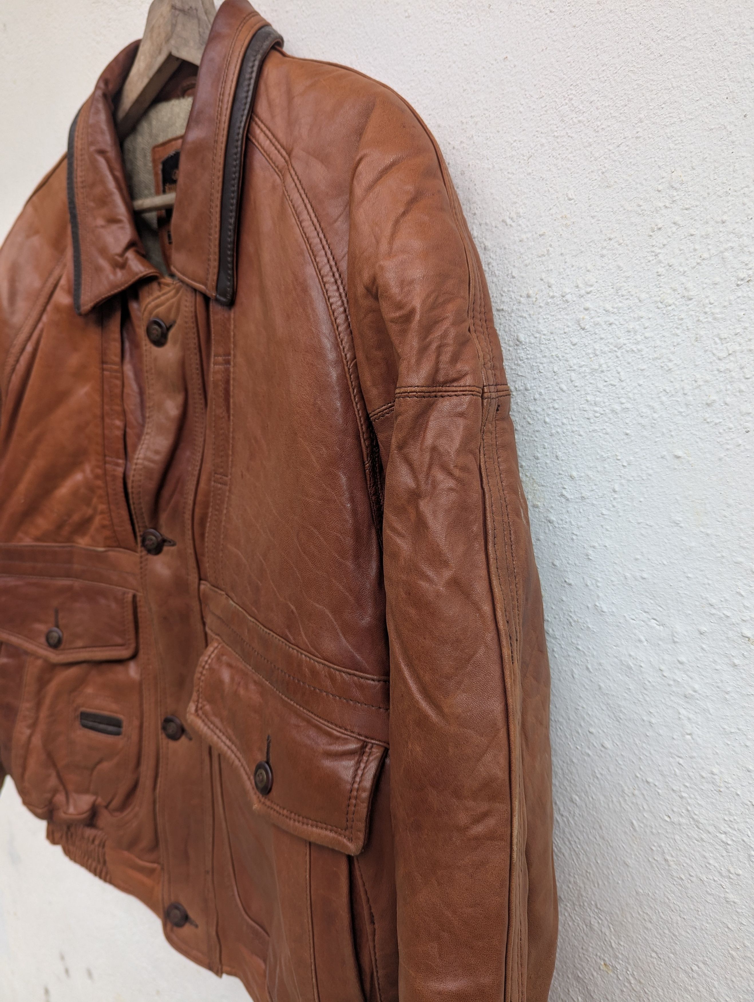 Japanese Brand DHAH FOR THE STRONG INTELLIGENT MODERN MAN LEATHER JACKET Size US M / EU 48-50 / 2 - 6 Thumbnail