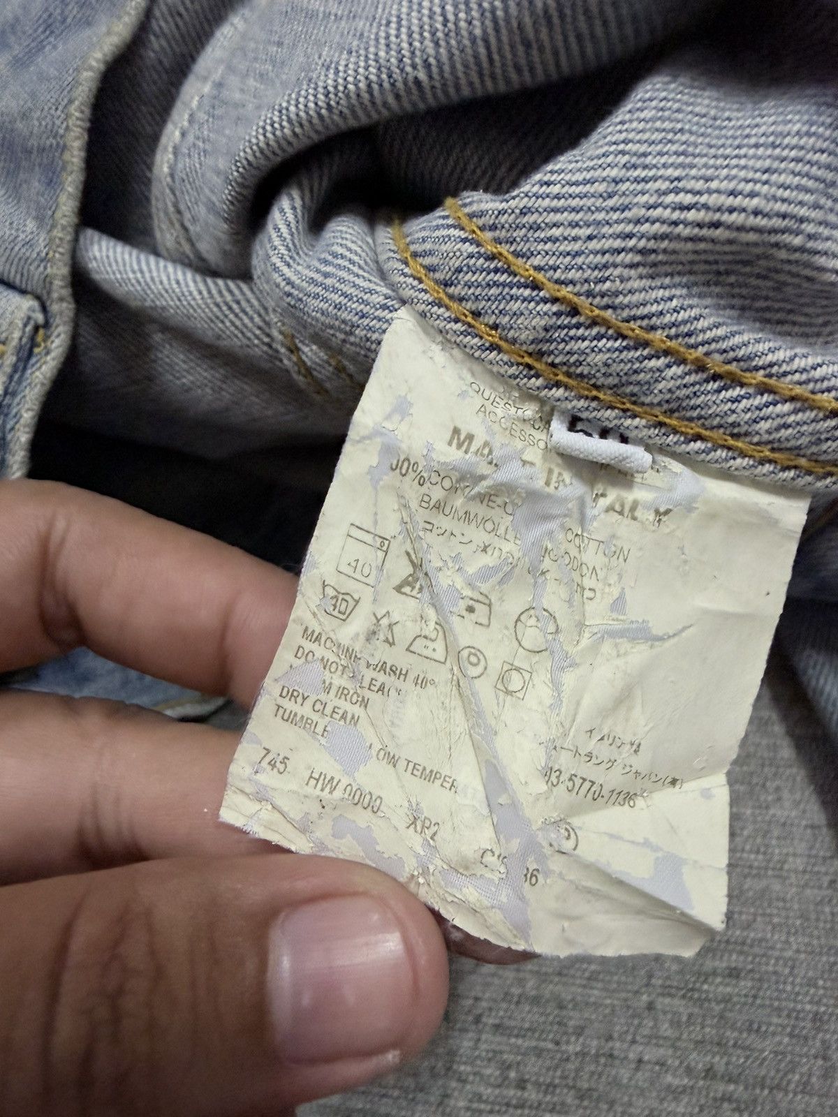 Helmut Lang Archive🔥2004 Helmut Lang Clean Broken Denim Classic 2 Pocket Size US M / EU 48-50 / 2 - 24 Thumbnail