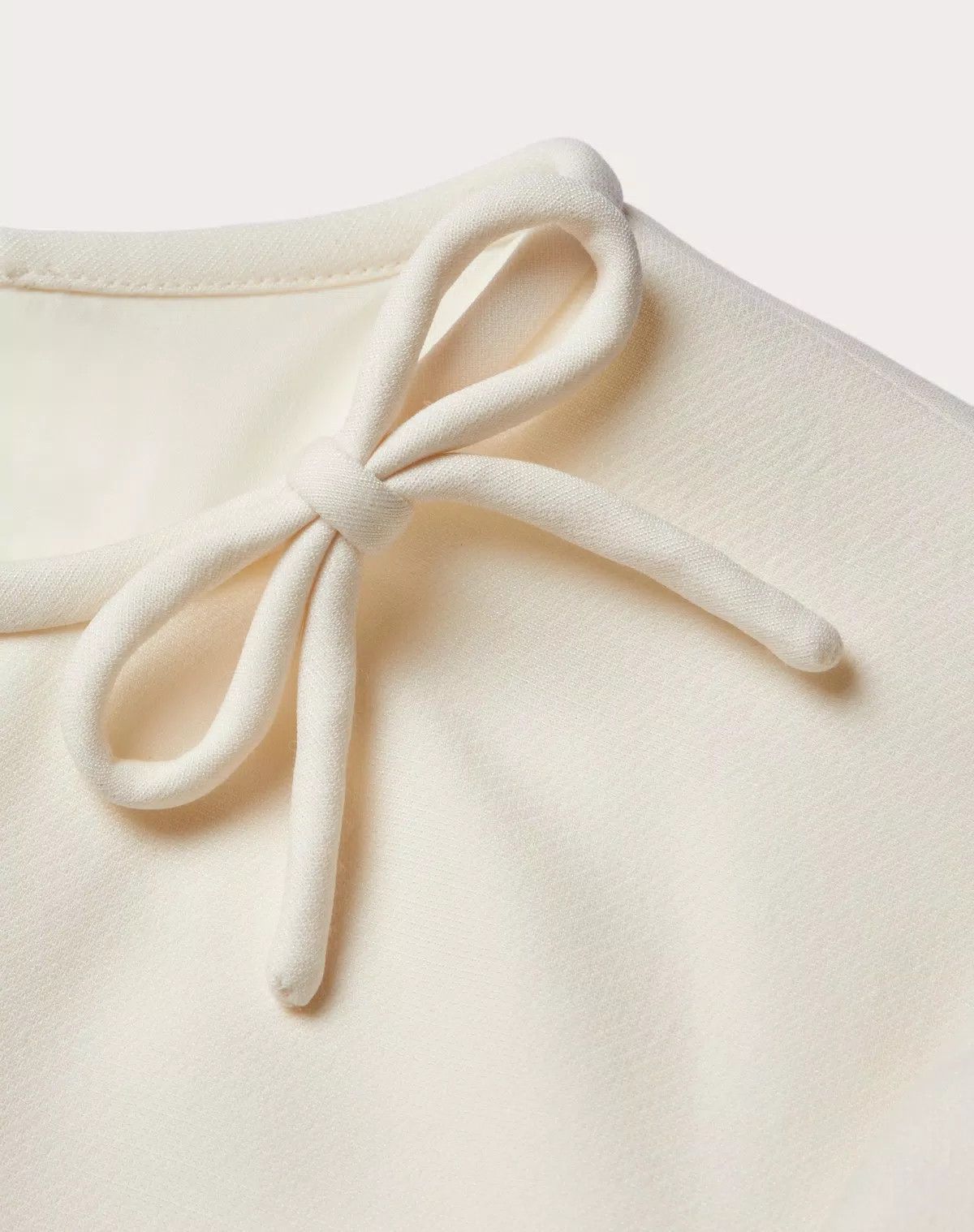 Valentino o1s1wg110625 Crepe Couture Short Dress in White Size S / US 4 / IT 40 - 7 Thumbnail