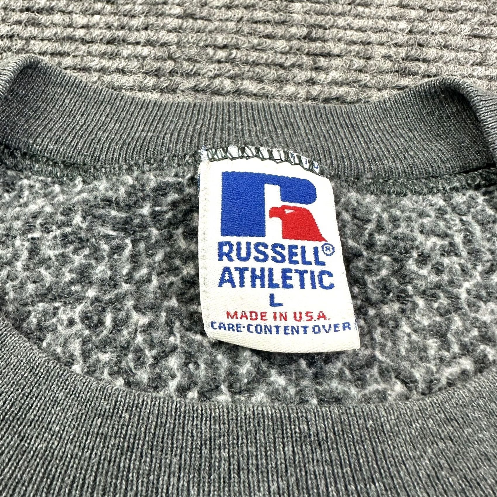 Russell Athletic VINTAGE Russell Athletic Sweatshirt Gusset Crewneck Gray 50/50 Large USA Mens 90s Size US L / EU 52-54 / 3 - 2 Thumbnail