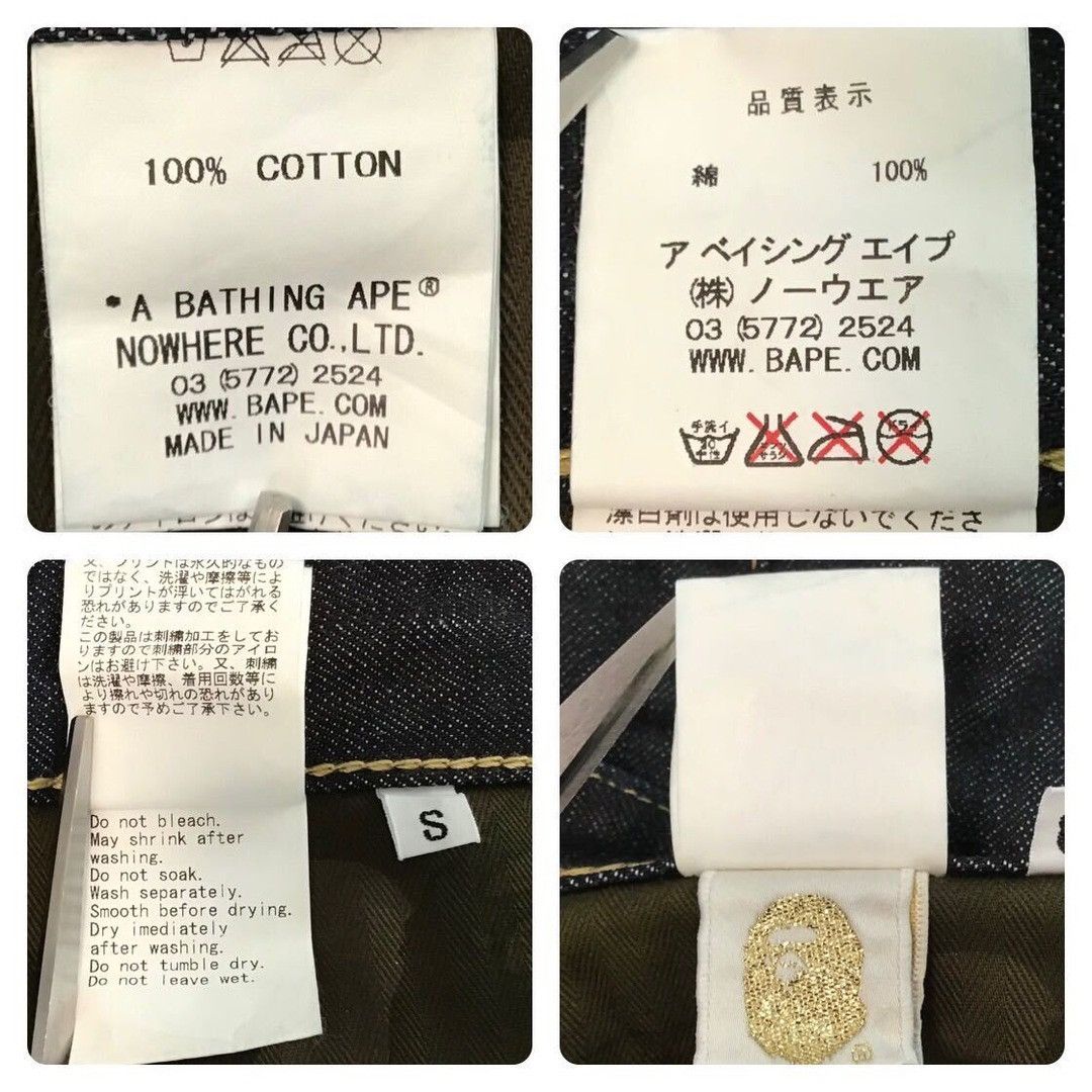 Bape × Nigo BAPE STA Denim Shorts a bathing ape STAR NIGO ★size S Size US 30 / EU 46 - 8 Thumbnail