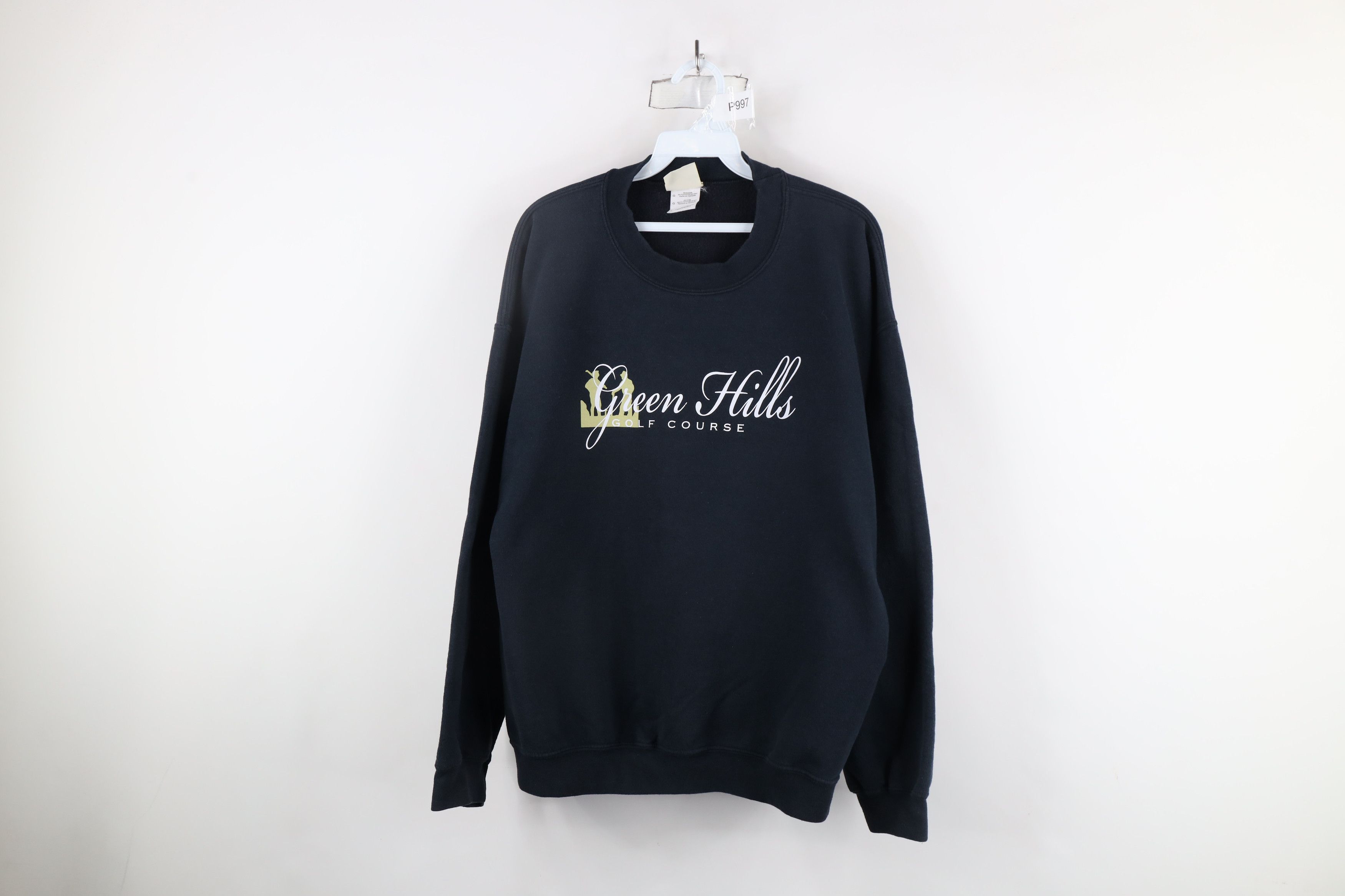 Vintage Vintage 90s Spell Out Green Hills Golf Course Sweatshirt Size US L / EU 52-54 / 3 - 1 Thumbnail