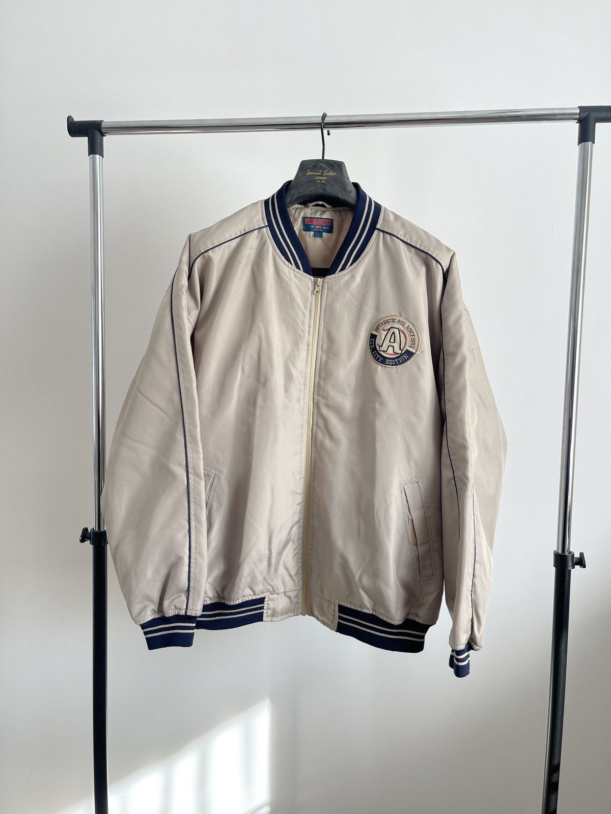 Vintage Vintage innocenti bomber beige light jacket logo Size US L / EU 52-54 / 3 - 1 Thumbnail