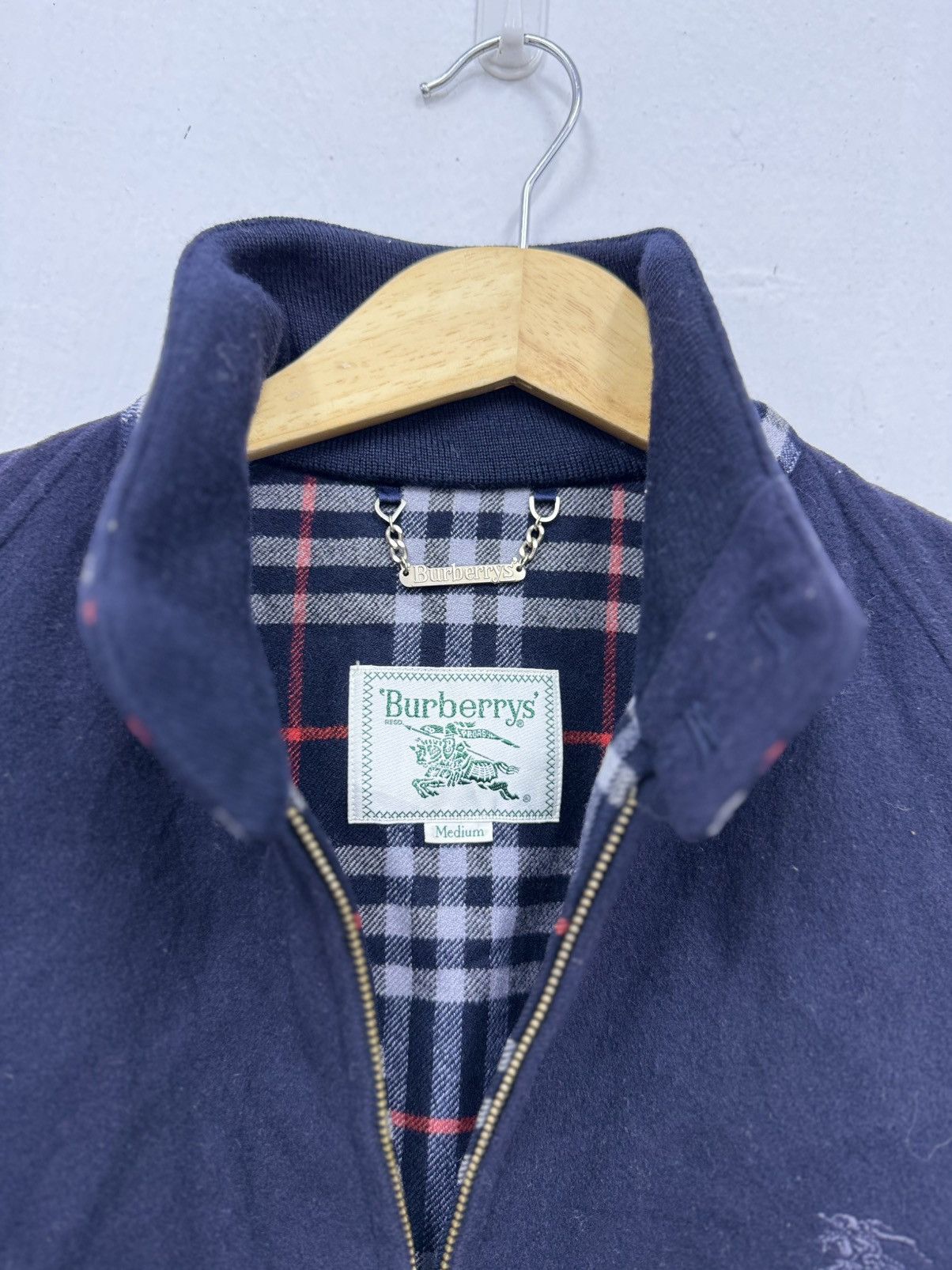 Burberry × Vintage Vintage Burberrys Wool Jacket Dark Blue Size US M / EU 48-50 / 2 - 3 Thumbnail