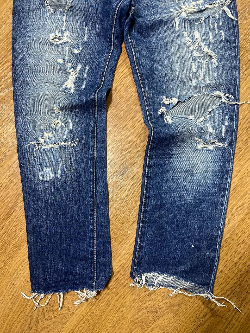 Dsquared2 Dsquared2 Tidy Biker Painted Skater Distressed Skinny Jeans Size US 38 / EU 54 - 2 Thumbnail