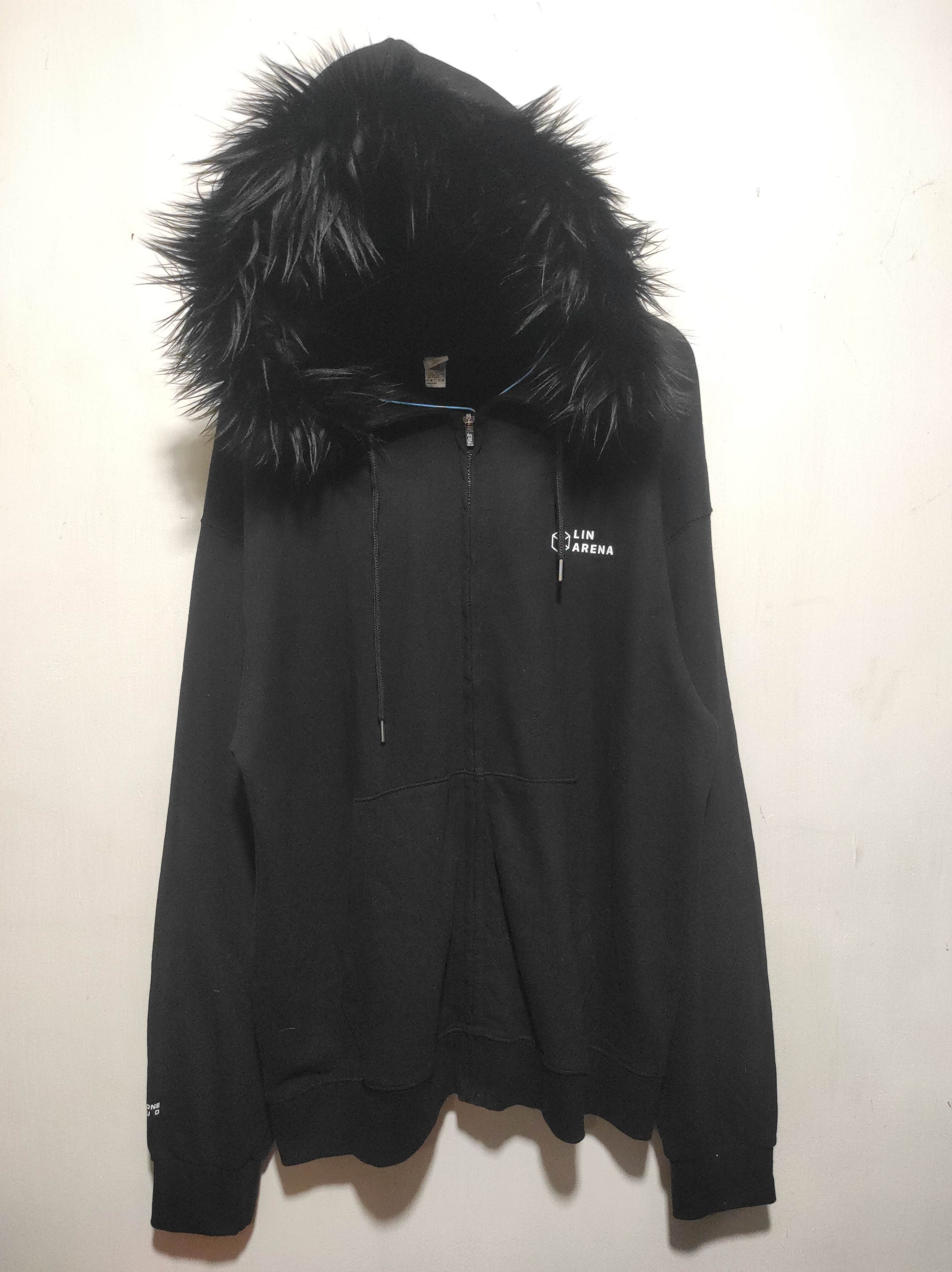 9/S PROJECT FUR ZIP HOODIE - BLACK FUR ZIP HOODIE - REALTREE 9/S