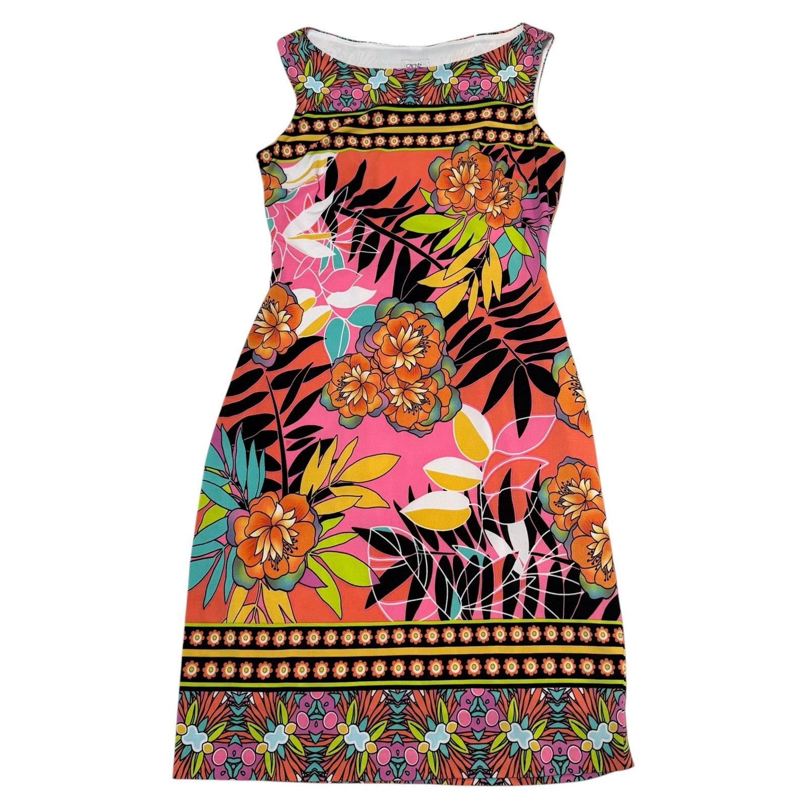 Other Cache Sleeveless Mini Dress Sheath Floral Pattern Y2K Size 2 Size XS / US 0-2 / IT 36-38 - 2 Thumbnail