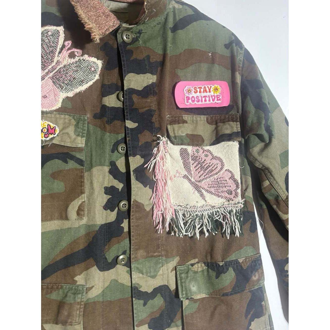 Other Reworked Janice Joplin tapestry Army Jacket – Size M / US 6-8 / IT 42-44 - 3 Thumbnail