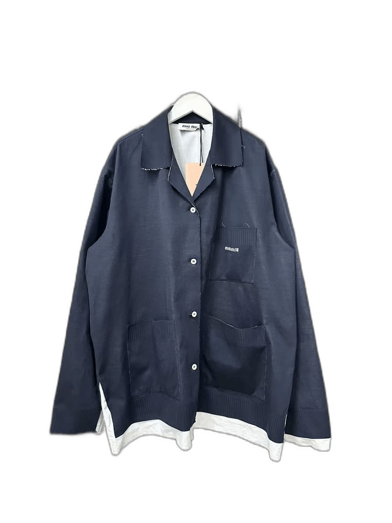 Miu Miu Miumiu Two-Piece Knit Jacket Outerwear Size US L / EU 52-54 / 3 - 1 Thumbnail