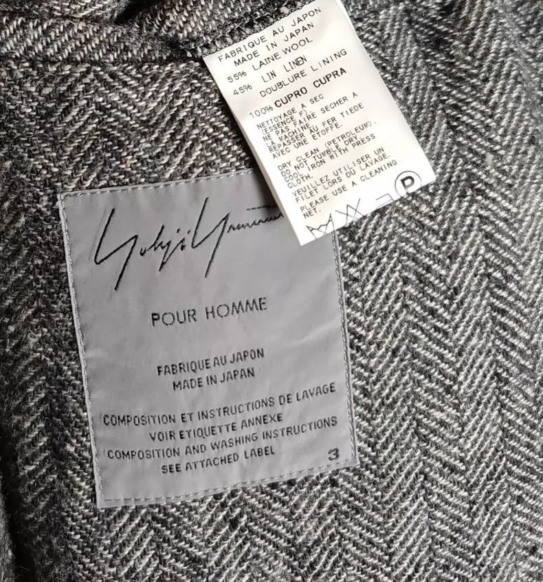 Yohji Yamamoto yohji yamamoto 11aw fishbone coat-2505 Size US L / EU 52-54 / 3 - 5 Thumbnail