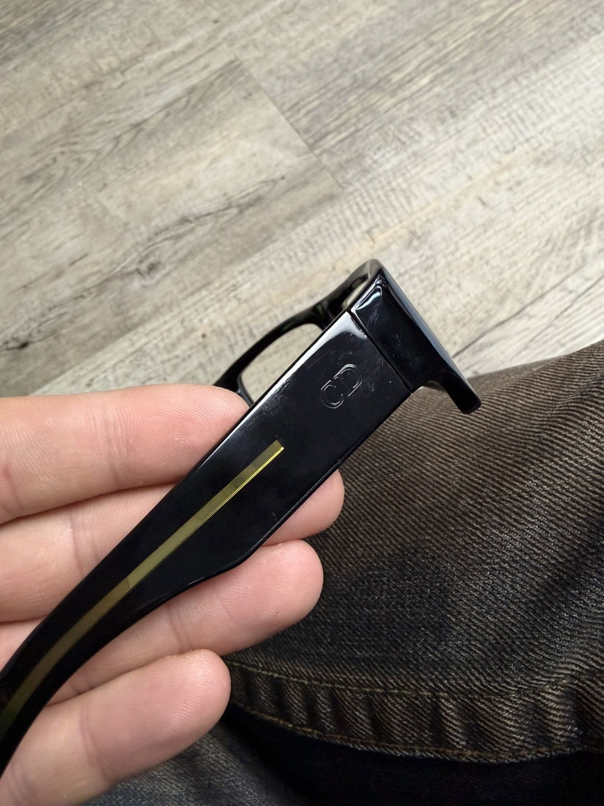 Dior × Hedi Slimane Dior Homme black tie 3/s thin sunglasses by Hedi Slimane Size ONE SIZE - 5 Thumbnail