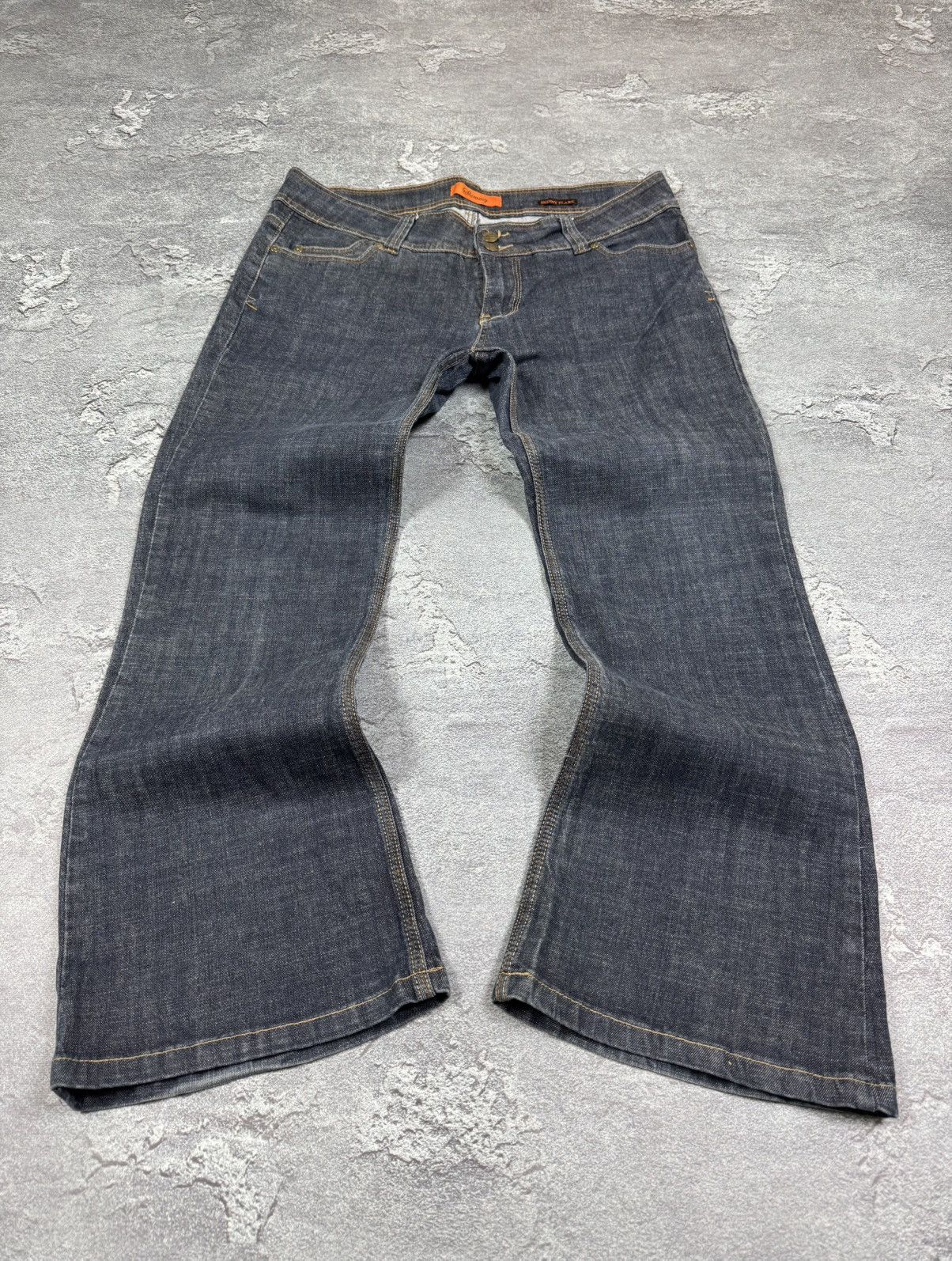 If Six Was Nine Y2K 2000s Shimmy Flare Bootcut Straight Washed Jeans Size 34 Size US 34 / EU 50 - 1 Thumbnail