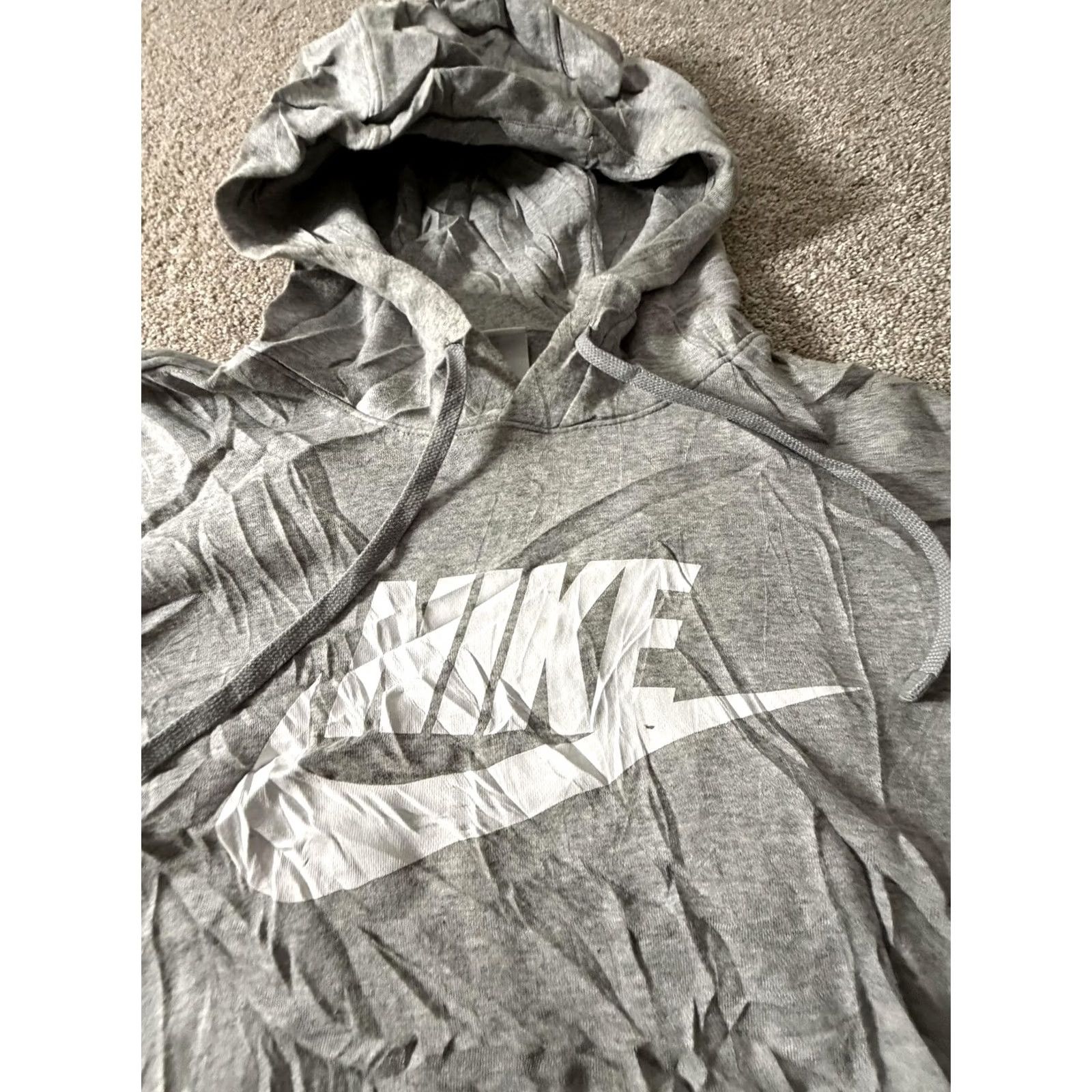 Nike Nike Club Fleece Hoodie Mens Large Gray Pullover Sweatshirt Swoosh Graphic Print Logo Size US L / EU 52-54 / 3 - 4 Thumbnail