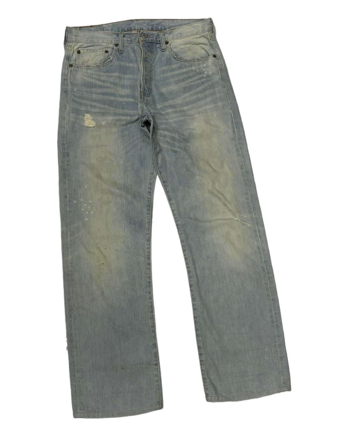 Levi's VINTAGE LEVIS 501 CLAW MARK BLUE WASH DISTRESS DENIM JEANS Size US 32 / EU 48 - 5 Thumbnail